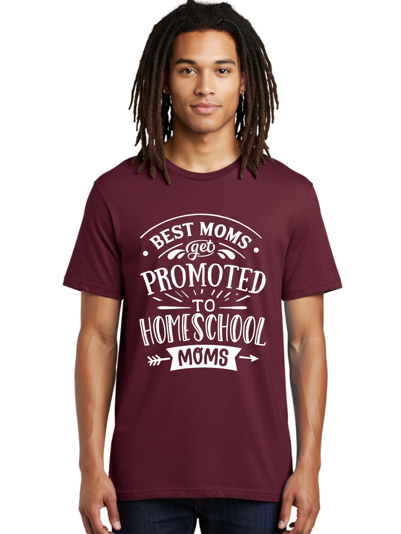 Best-Moms-Get-Promoted-To-Homeschool-Moms Men'S Graphic Tee, 100% Cotton, Comfortable Casual Summer Wear, Machine Washable, Homeschooling Mom, Best Mom, Mom Quotes, Homeschool Mom Quotes, Funny Mom Quotes, Mom Life, Parenting Humor, Aab321 24