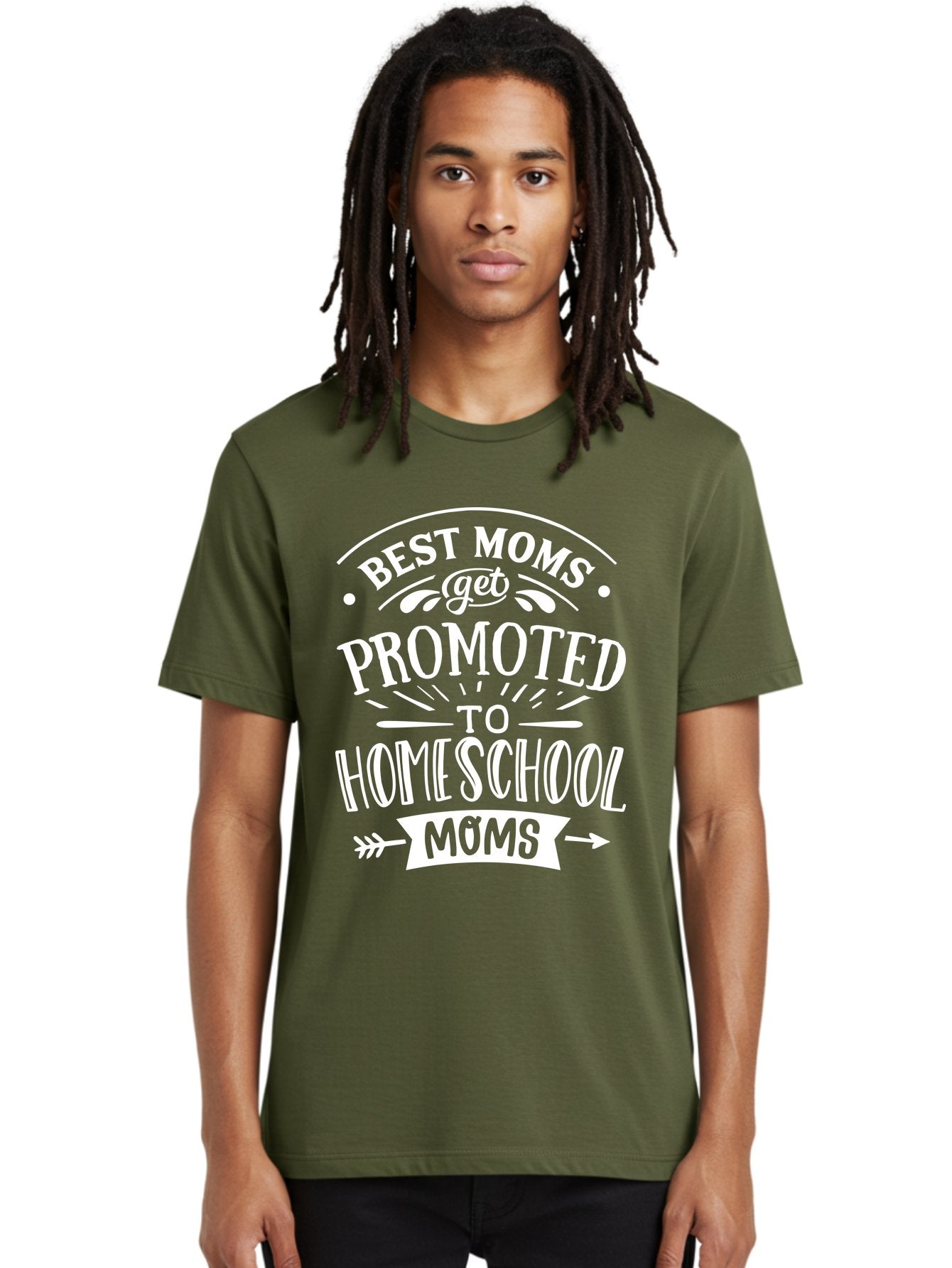 Best-Moms-Get-Promoted-To-Homeschool-Moms Men'S Graphic Tee, 100% Cotton, Comfortable Casual Summer Wear, Machine Washable, Homeschooling Mom, Best Mom, Mom Quotes, Homeschool Mom Quotes, Funny Mom Quotes, Mom Life, Parenting Humor, Aab321 25