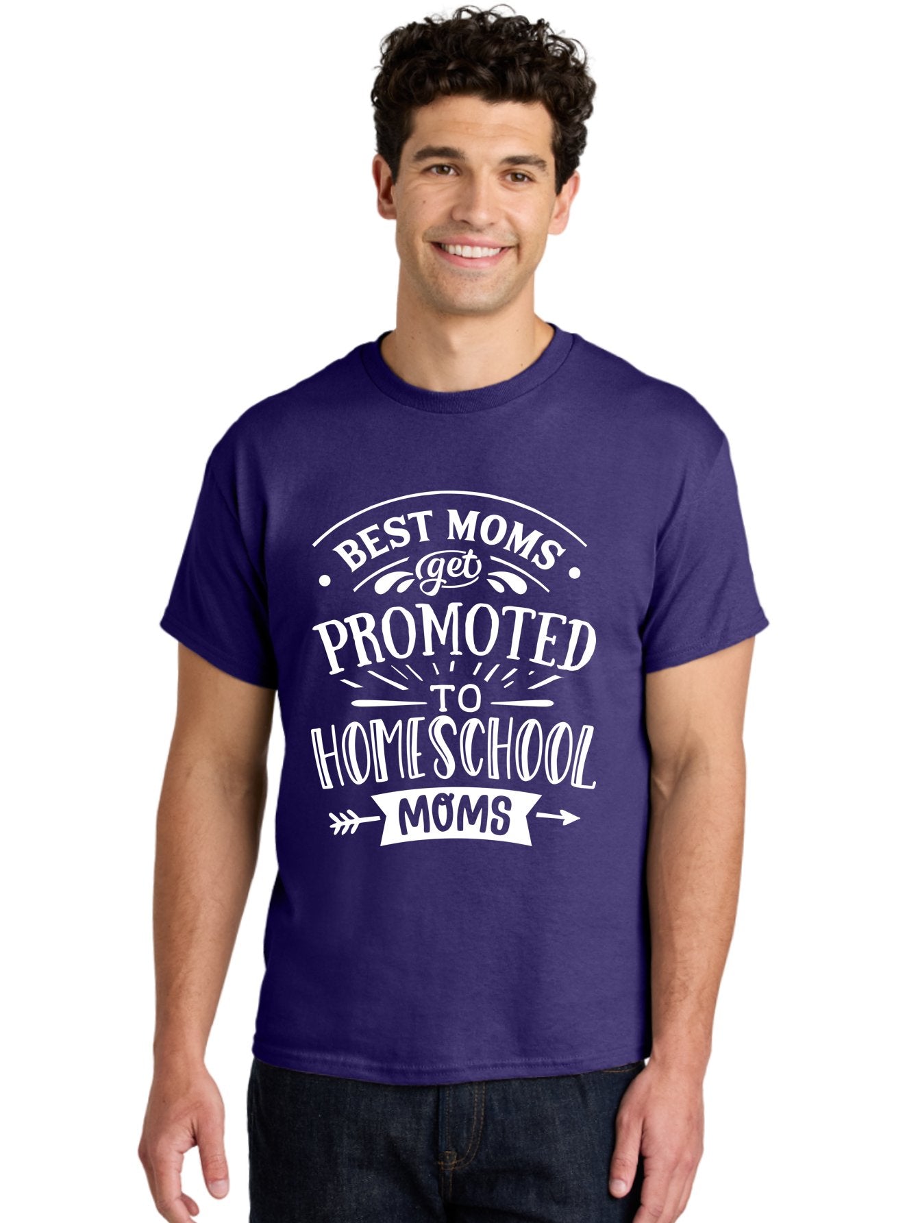 Best-Moms-Get-Promoted-To-Homeschool-Moms Men'S Graphic Tee, 100% Cotton, Comfortable Casual Summer Wear, Machine Washable, Homeschooling Mom, Best Mom, Mom Quotes, Homeschool Mom Quotes, Funny Mom Quotes, Mom Life, Parenting Humor, Aab321 20