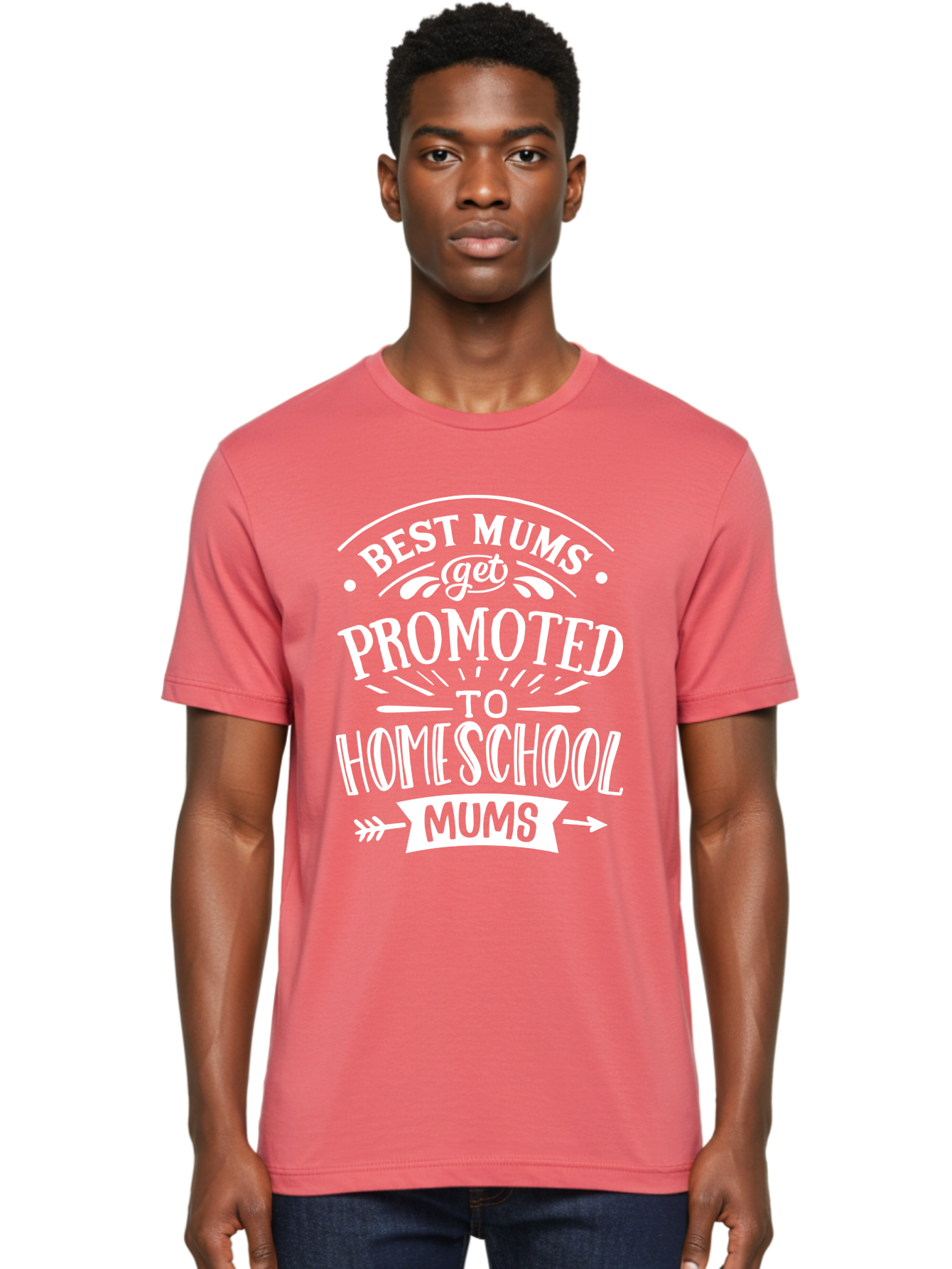 Best-Mums-Get-Promoted-To-Homeschool-Mums Men'S Graphic Tee, 100% Cotton, Comfortable Casual Summer Wear, Machine Washable, Homeschool Mums, Best Mums, Promotion, Parenting, Education, Homeschooling, Mom Life, Motherhood, Funny Quote, Aab322 8