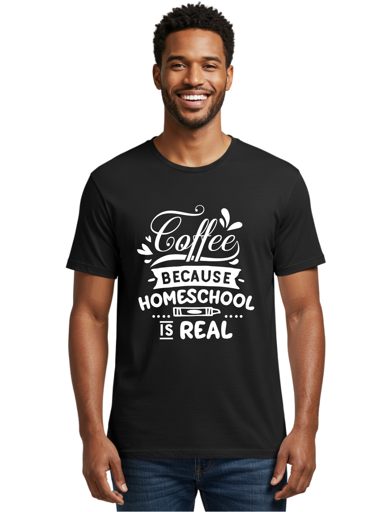 Coffee-Because-Homeschool-Is-Real-1 Men'S Graphic Tee, 100% Cotton, Comfortable Casual Summer Wear, Machine Washable, Homeschooling, Coffee Humor, Parenting Joke, Educational Quote, Teacher Humor, Coffee Lover, Homeschool Mom, Funny Saying Aab324 8