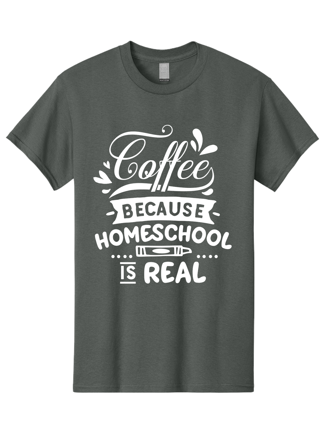 Coffee-Because-Homeschool-Is-Real-1 Men'S Graphic Tee, 100% Cotton, Comfortable Casual Summer Wear, Machine Washable, Homeschooling, Coffee Humor, Parenting Joke, Educational Quote, Teacher Humor, Coffee Lover, Homeschool Mom, Funny Saying Aab324 19