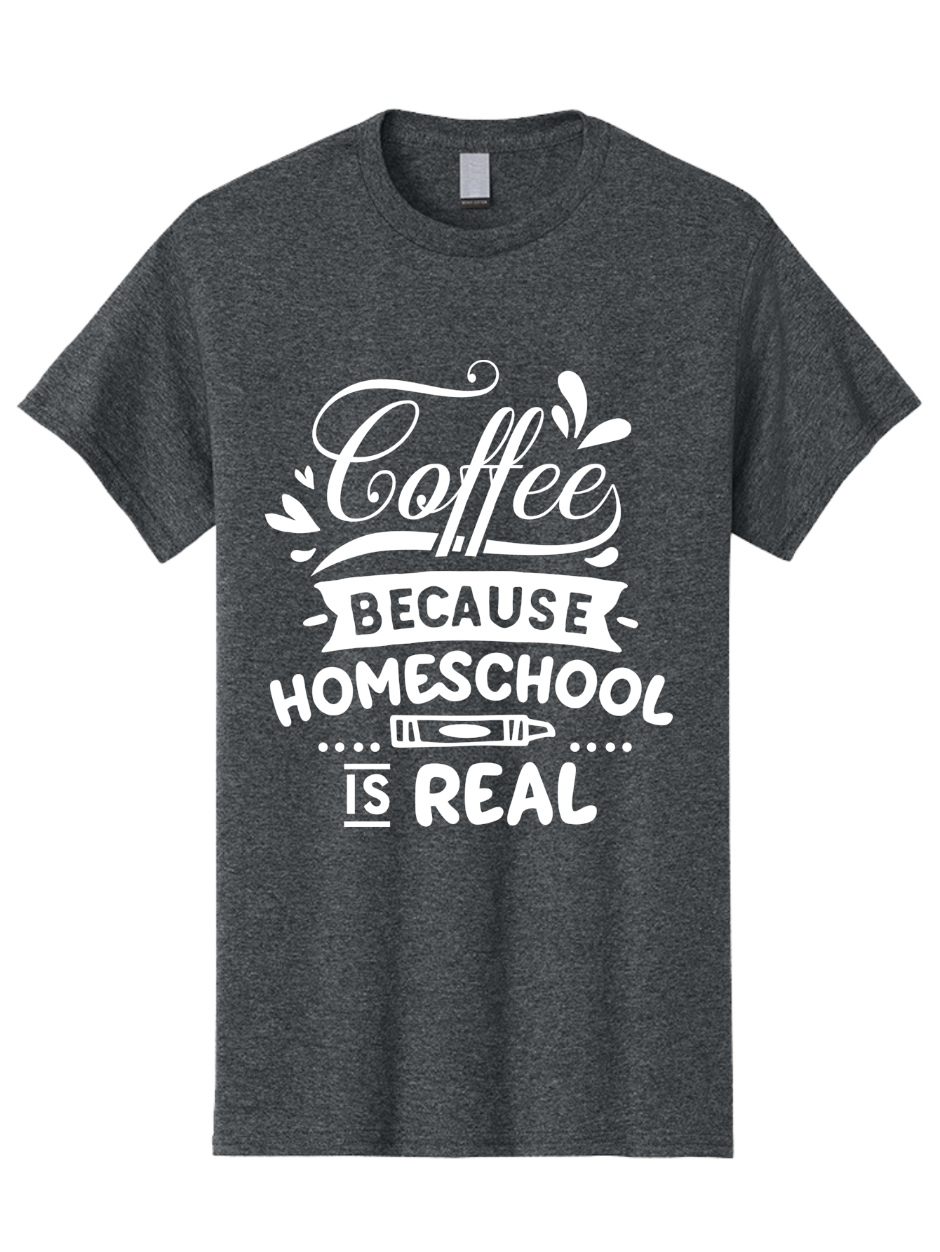 Coffee-Because-Homeschool-Is-Real-1 Men'S Graphic Tee, 100% Cotton, Comfortable Casual Summer Wear, Machine Washable, Homeschooling, Coffee Humor, Parenting Joke, Educational Quote, Teacher Humor, Coffee Lover, Homeschool Mom, Funny Saying Aab324 21