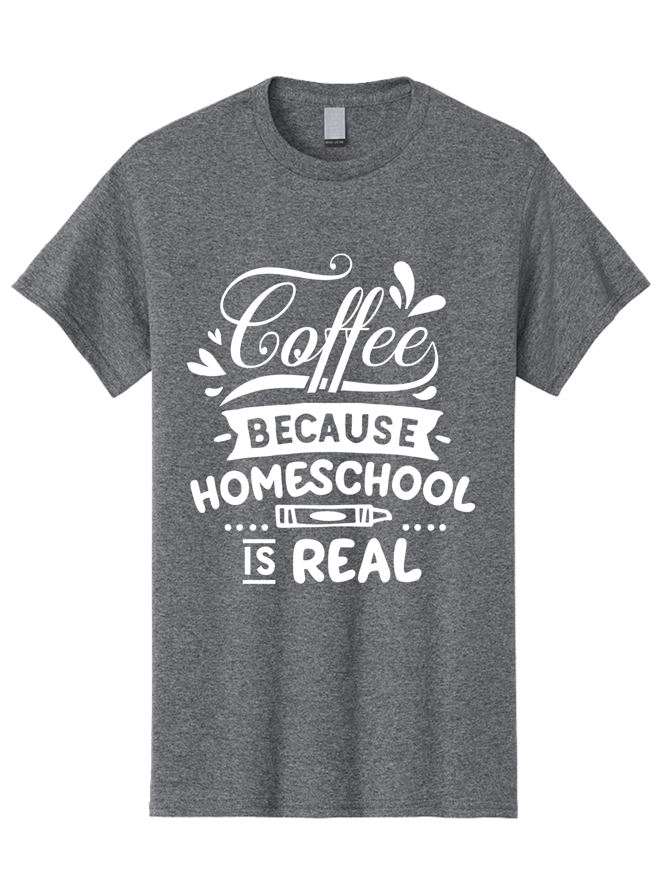 Coffee-Because-Homeschool-Is-Real-1 Men'S Graphic Tee, 100% Cotton, Comfortable Casual Summer Wear, Machine Washable, Homeschooling, Coffee Humor, Parenting Joke, Educational Quote, Teacher Humor, Coffee Lover, Homeschool Mom, Funny Saying Aab324 11