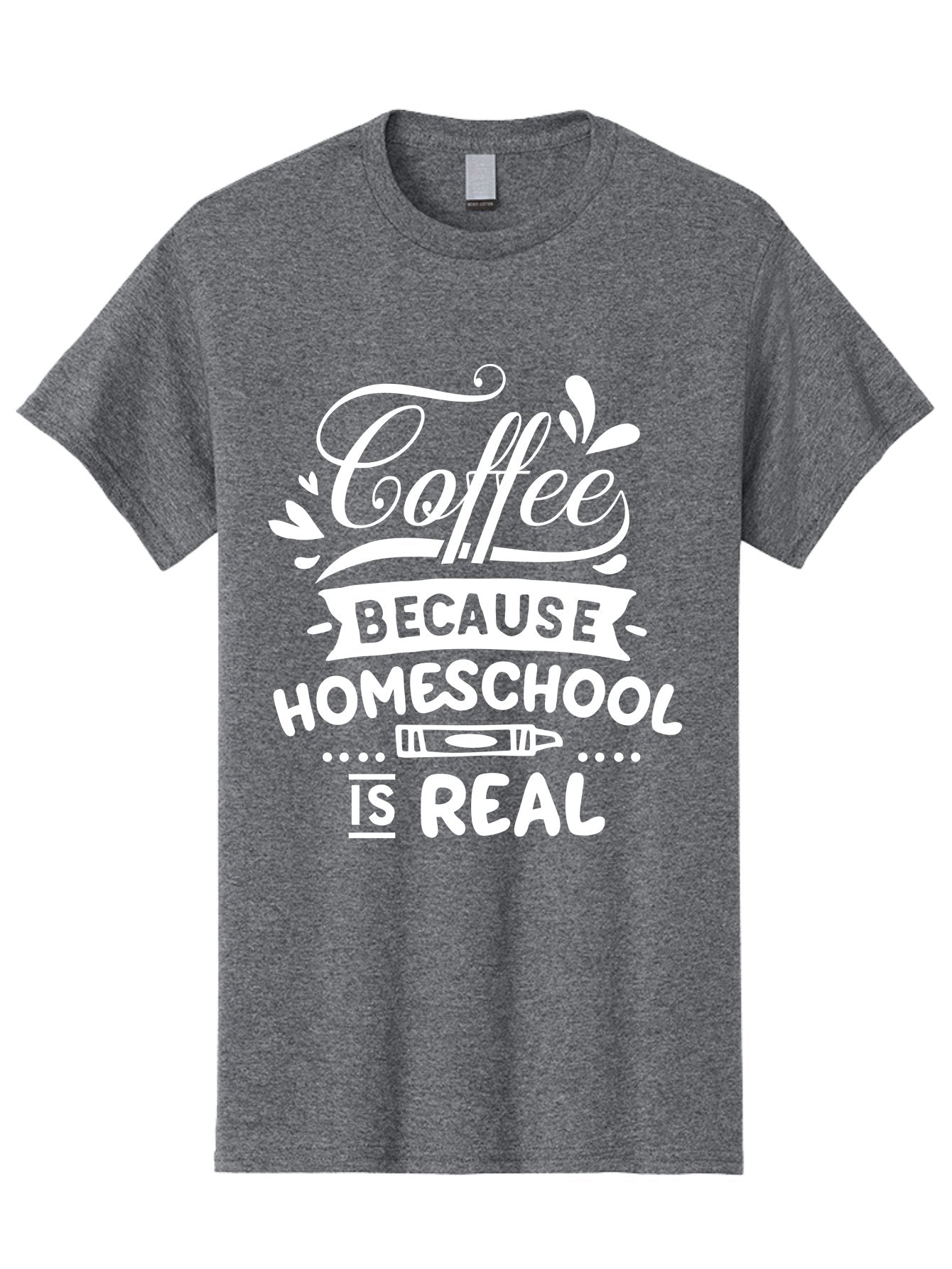 Coffee-Because-Homeschool-Is-Real-1 Men'S Graphic Tee, 100% Cotton, Comfortable Casual Summer Wear, Machine Washable, Homeschooling, Coffee Humor, Parenting Joke, Educational Quote, Teacher Humor, Coffee Lover, Homeschool Mom, Funny Saying Aab324 8