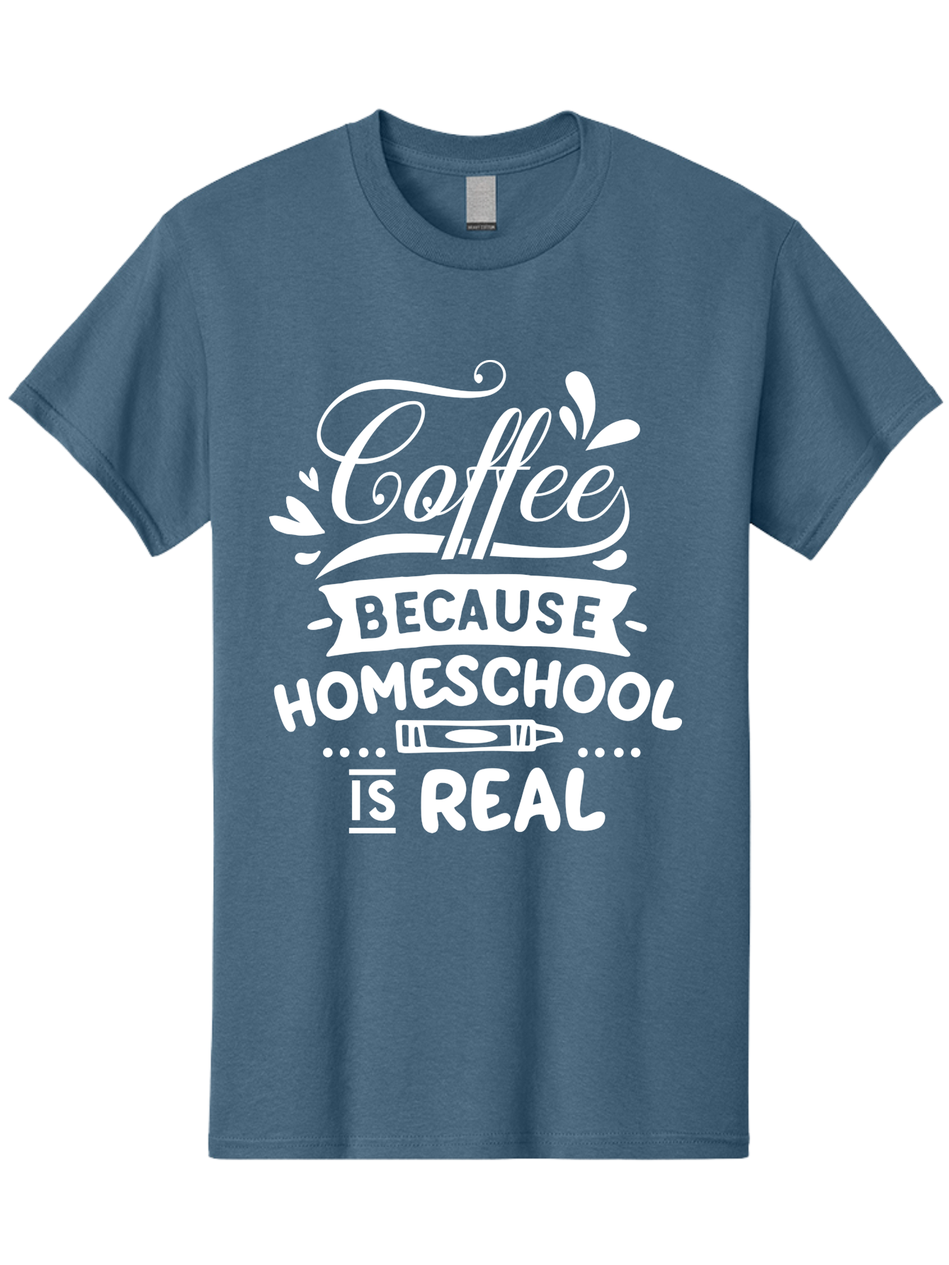 Coffee-Because-Homeschool-Is-Real-1 Men'S Graphic Tee, 100% Cotton, Comfortable Casual Summer Wear, Machine Washable, Homeschooling, Coffee Humor, Parenting Joke, Educational Quote, Teacher Humor, Coffee Lover, Homeschool Mom, Funny Saying Aab324 11