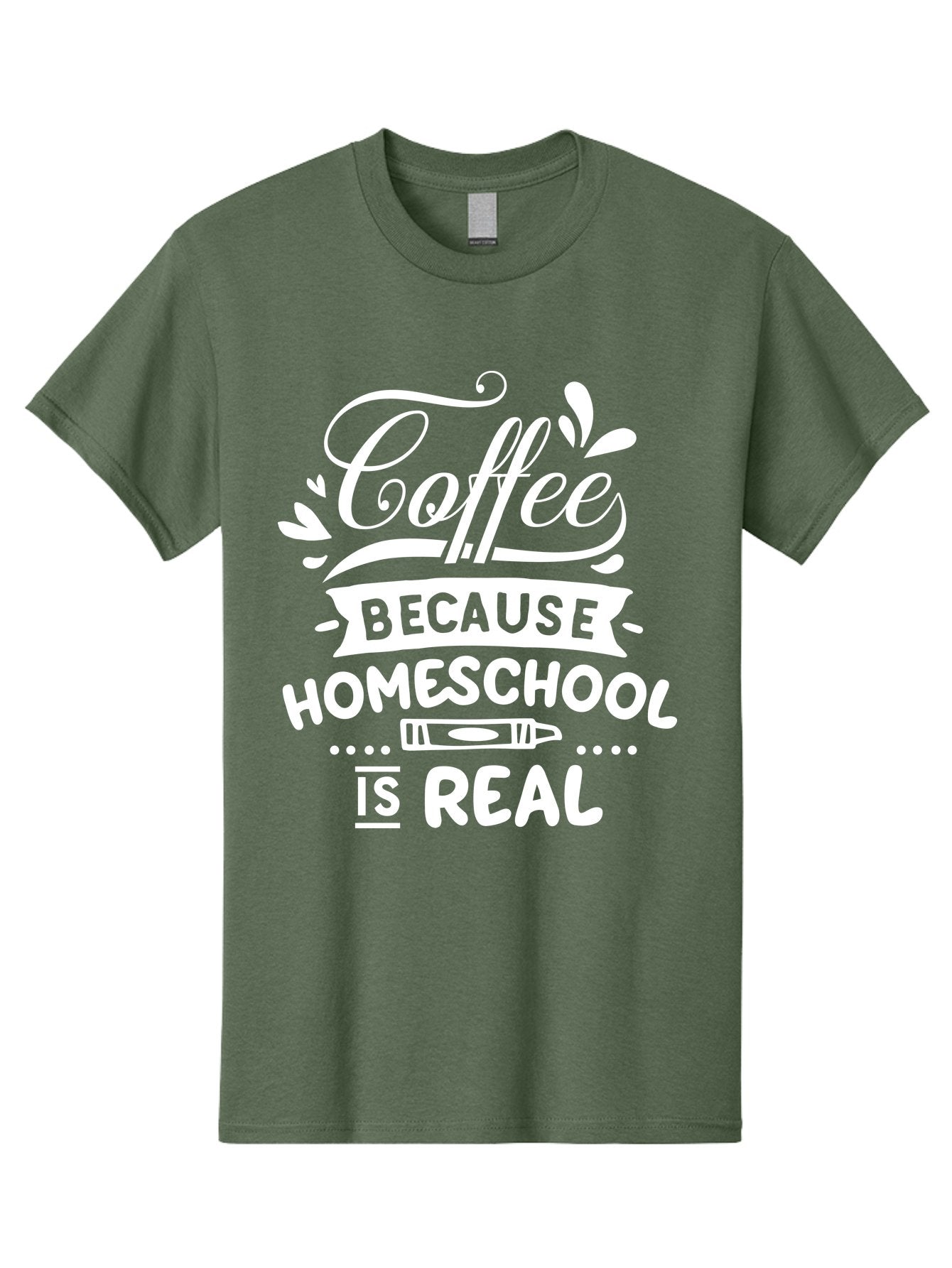 Coffee-Because-Homeschool-Is-Real-1 Men'S Graphic Tee, 100% Cotton, Comfortable Casual Summer Wear, Machine Washable, Homeschooling, Coffee Humor, Parenting Joke, Educational Quote, Teacher Humor, Coffee Lover, Homeschool Mom, Funny Saying Aab324 4