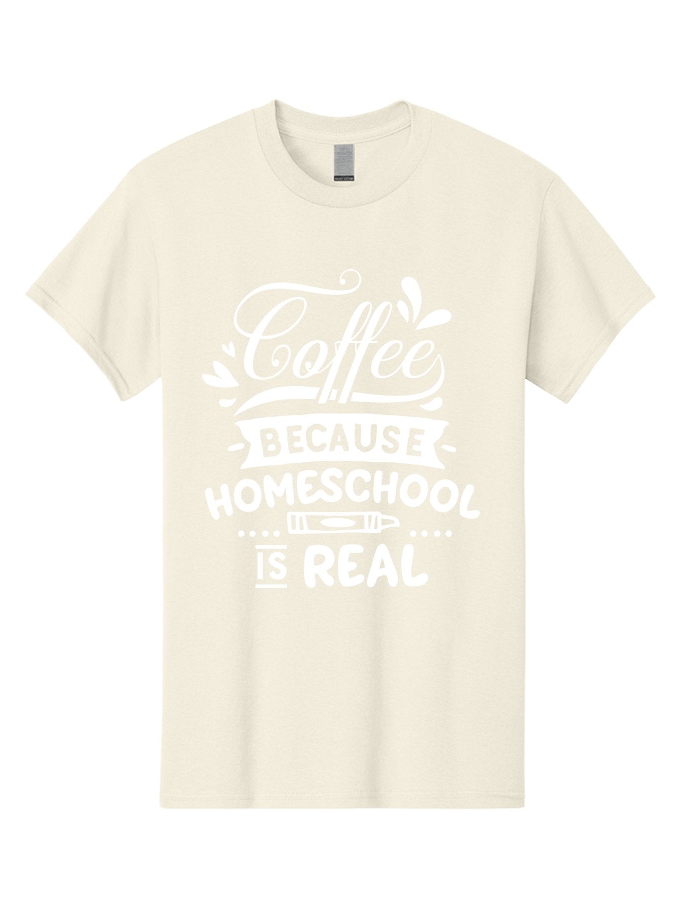 Coffee-Because-Homeschool-Is-Real-1 Men'S Graphic Tee, 100% Cotton, Comfortable Casual Summer Wear, Machine Washable, Homeschooling, Coffee Humor, Parenting Joke, Educational Quote, Teacher Humor, Coffee Lover, Homeschool Mom, Funny Saying Aab324 3