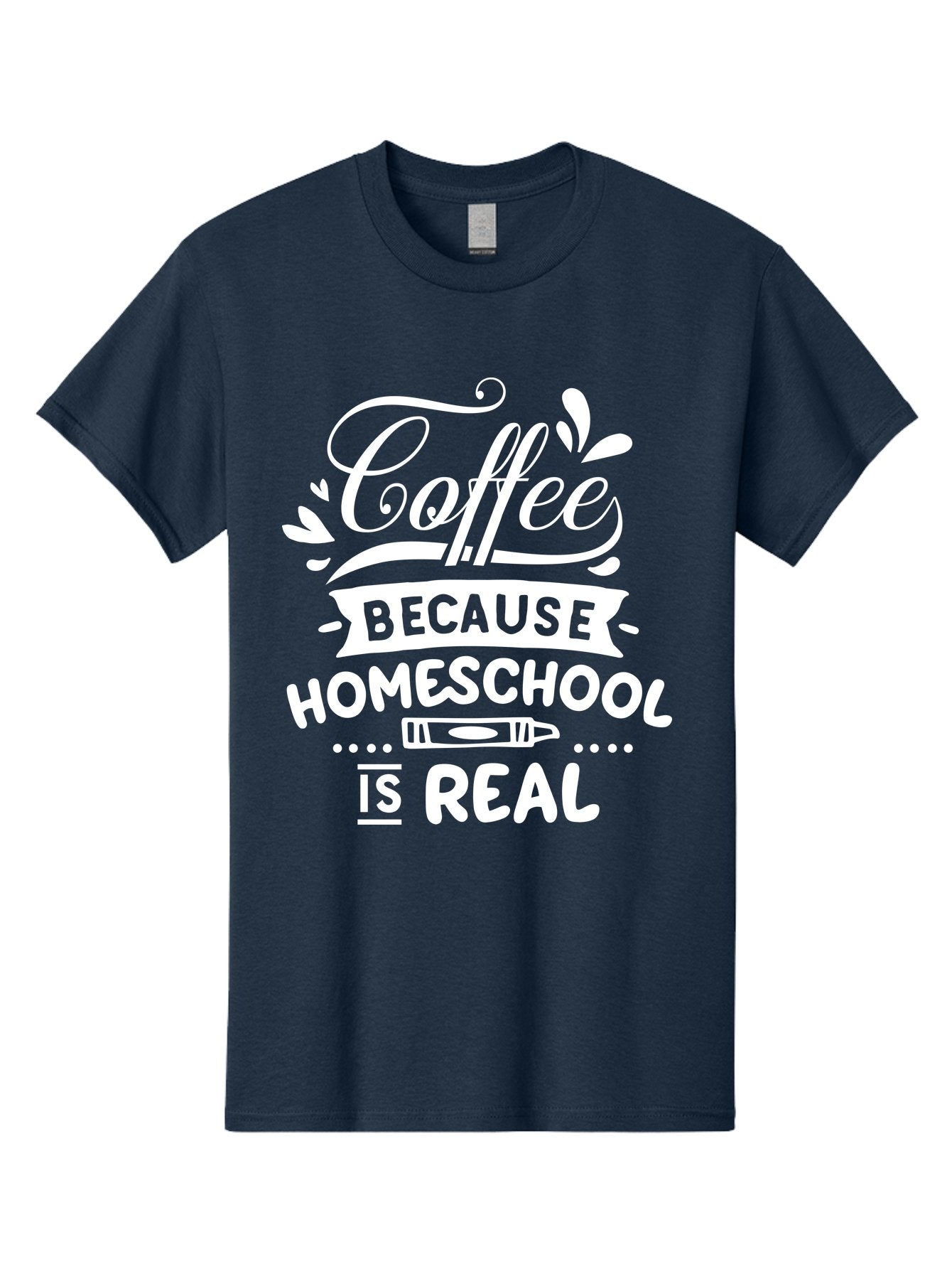Coffee-Because-Homeschool-Is-Real-1 Men'S Graphic Tee, 100% Cotton, Comfortable Casual Summer Wear, Machine Washable, Homeschooling, Coffee Humor, Parenting Joke, Educational Quote, Teacher Humor, Coffee Lover, Homeschool Mom, Funny Saying Aab324 6