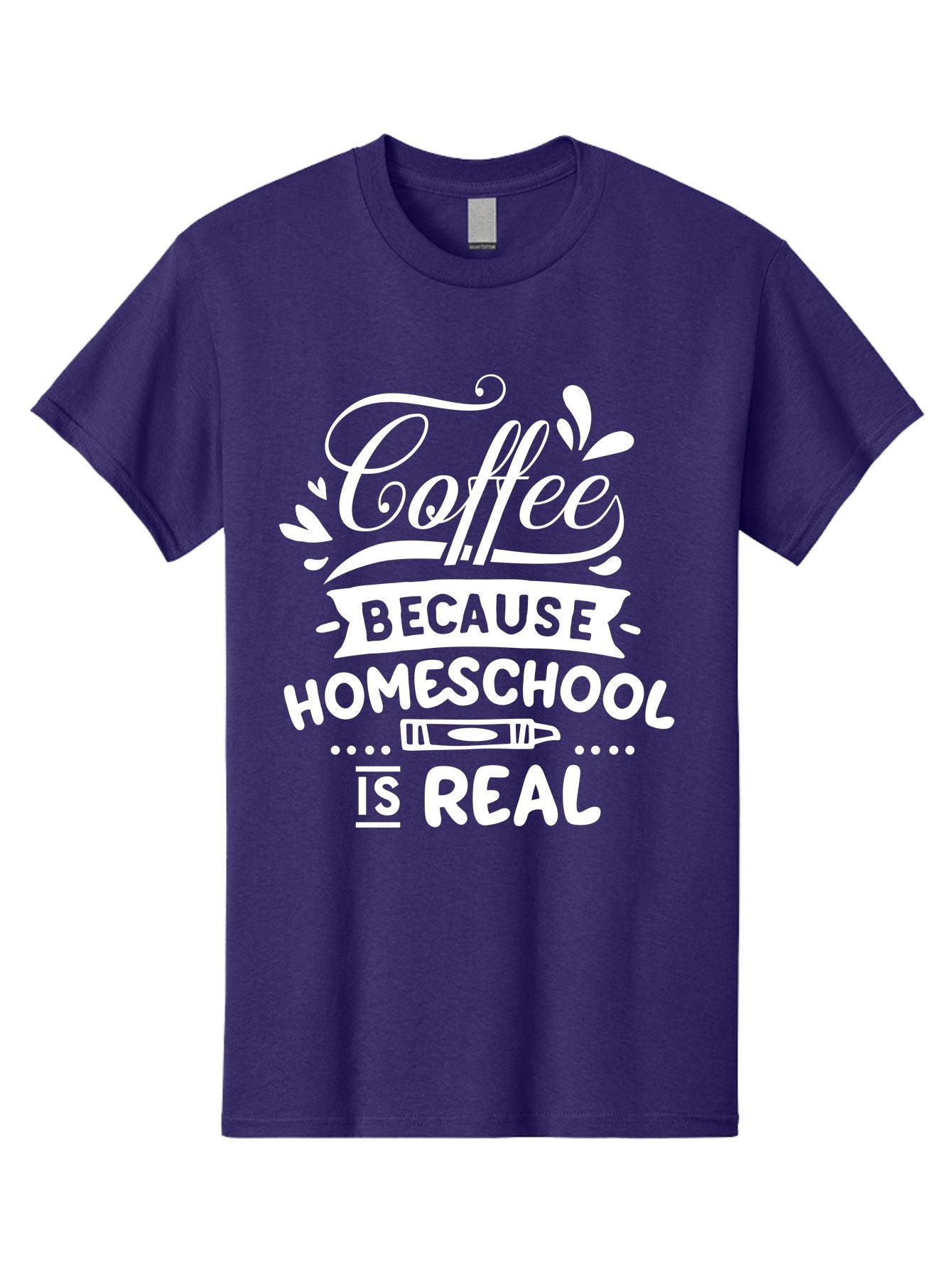 Coffee-Because-Homeschool-Is-Real-1 Men'S Graphic Tee, 100% Cotton, Comfortable Casual Summer Wear, Machine Washable, Homeschooling, Coffee Humor, Parenting Joke, Educational Quote, Teacher Humor, Coffee Lover, Homeschool Mom, Funny Saying Aab324 14