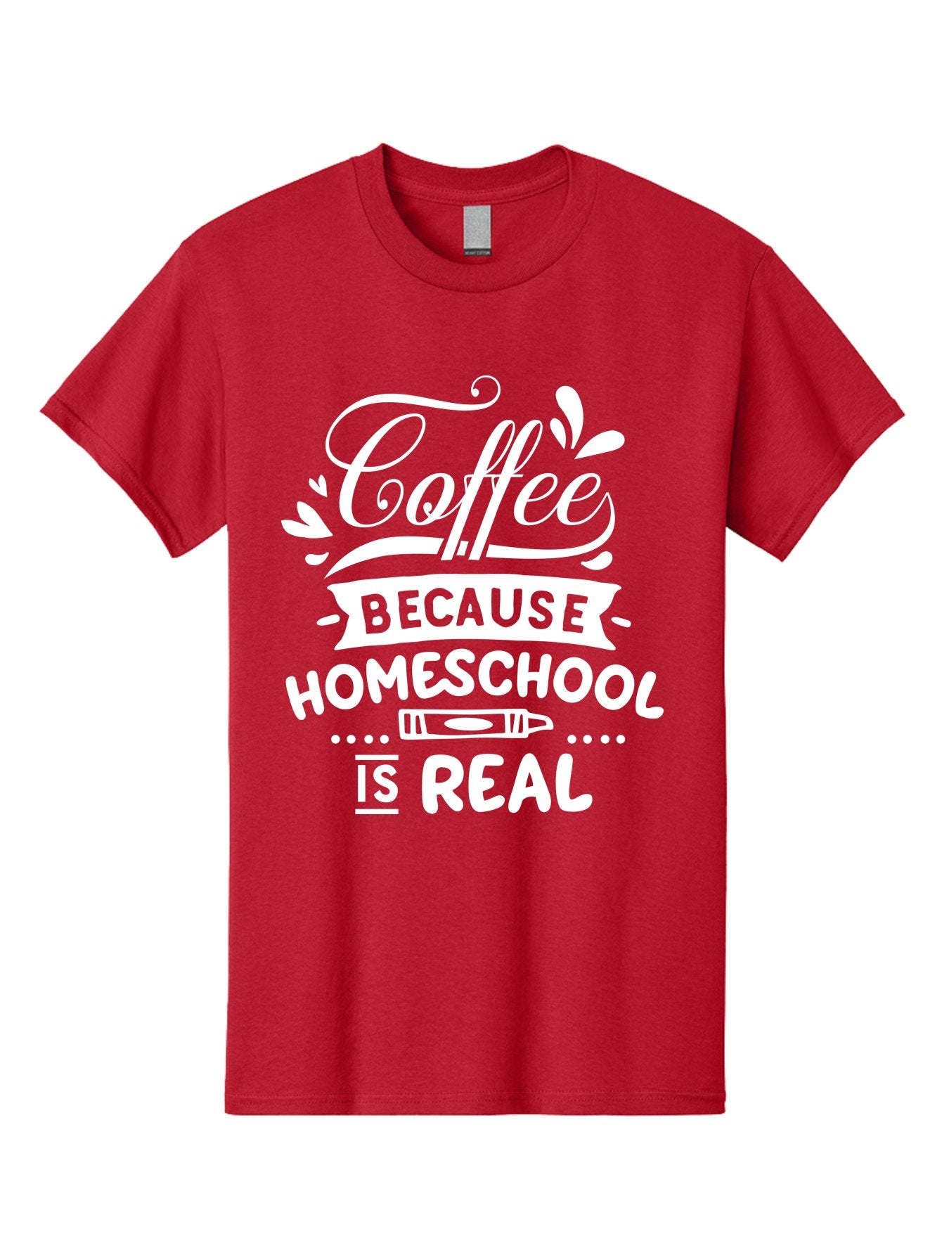Coffee-Because-Homeschool-Is-Real-1 Men'S Graphic Tee, 100% Cotton, Comfortable Casual Summer Wear, Machine Washable, Homeschooling, Coffee Humor, Parenting Joke, Educational Quote, Teacher Humor, Coffee Lover, Homeschool Mom, Funny Saying Aab324 5