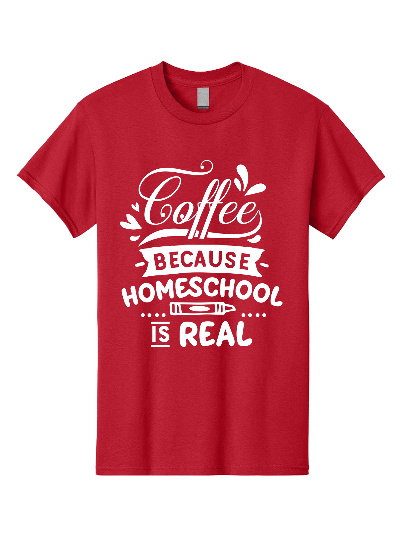 Coffee-Because-Homeschool-Is-Real-1 Men'S Graphic Tee, 100% Cotton, Comfortable Casual Summer Wear, Machine Washable, Homeschooling, Coffee Humor, Parenting Joke, Educational Quote, Teacher Humor, Coffee Lover, Homeschool Mom, Funny Saying Aab324 15