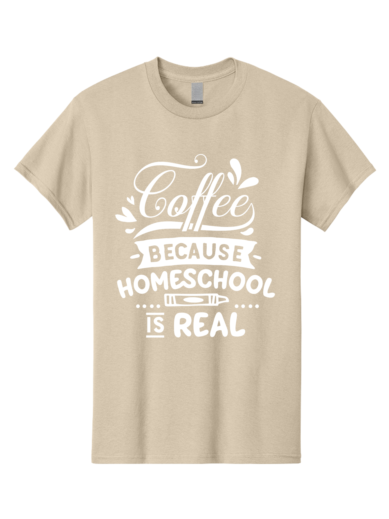 Coffee-Because-Homeschool-Is-Real-1 Men'S Graphic Tee, 100% Cotton, Comfortable Casual Summer Wear, Machine Washable, Homeschooling, Coffee Humor, Parenting Joke, Educational Quote, Teacher Humor, Coffee Lover, Homeschool Mom, Funny Saying Aab324 5