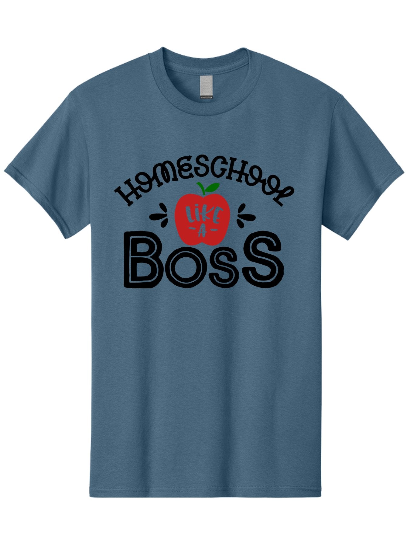 Homeschool-Boss Men'S Graphic Tee, 100% Cotton, Comfortable Casual Summer Wear, Machine Washable, Homeschooling, Homeschool Teacher, Educational Design, Apple Graphic, Motivational Quote, Learning Is Fun, Inspirational Saying, Red Apple Icon, Aab333 14