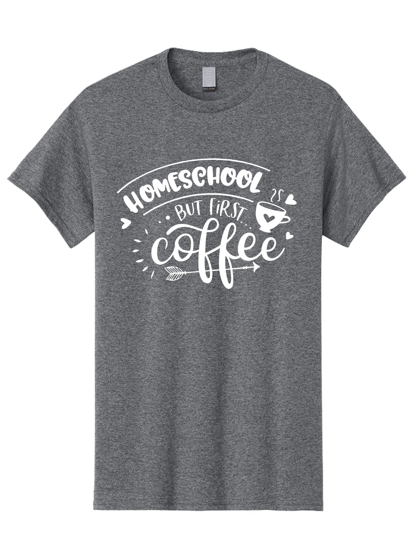 Homeschool-But-First-Coffee Men'S Graphic Tee, 100% Cotton, Comfortable Casual Summer Wear, Machine Washable, Homeschool Humor, Coffee Lover, Homeschooling Parents, Funny Quote, Morning Motivation, Coffee Fueled, Parenting Life, Aab335 13