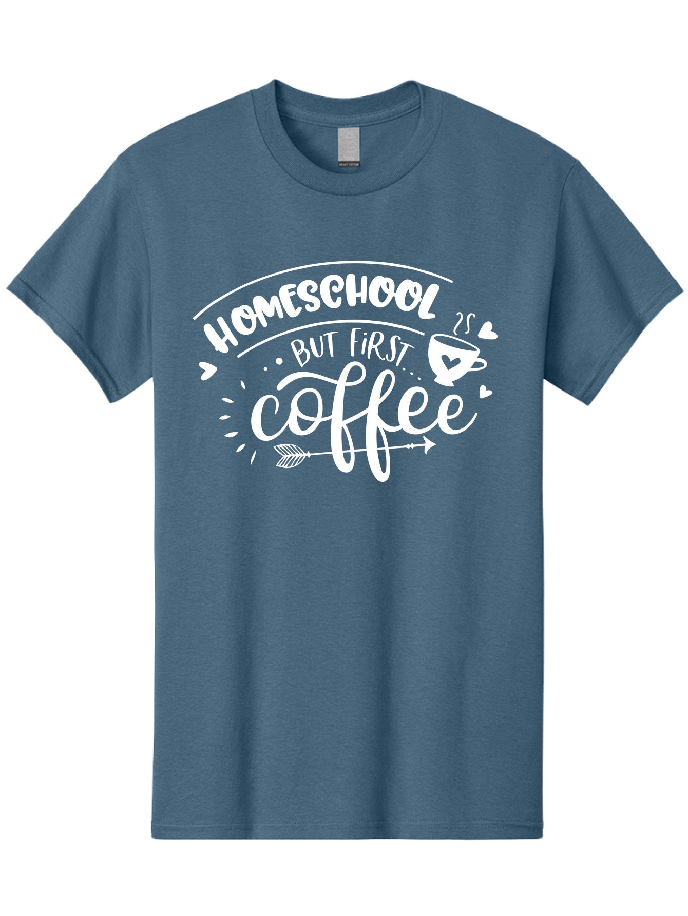 Homeschool-But-First-Coffee Men'S Graphic Tee, 100% Cotton, Comfortable Casual Summer Wear, Machine Washable, Homeschool Humor, Coffee Lover, Homeschooling Parents, Funny Quote, Morning Motivation, Coffee Fueled, Parenting Life, Aab335 5