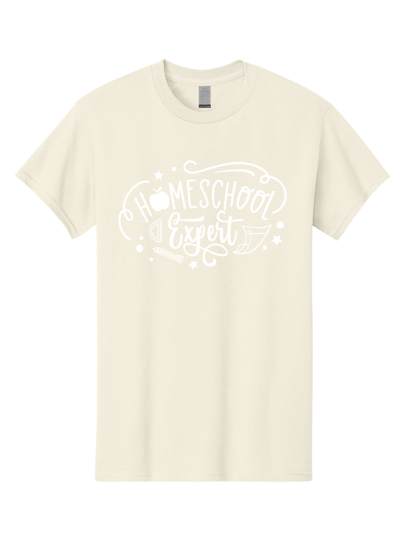Homeschool-Expert-1 Men'S Graphic Tee, 100% Cotton, Comfortable Casual Summer Wear, Machine Washable, Homeschooling, Education, Learning, Teaching, Expert, School Supplies, Pencil, Apple, Megaphone, Homeschool Expert Aab336 27