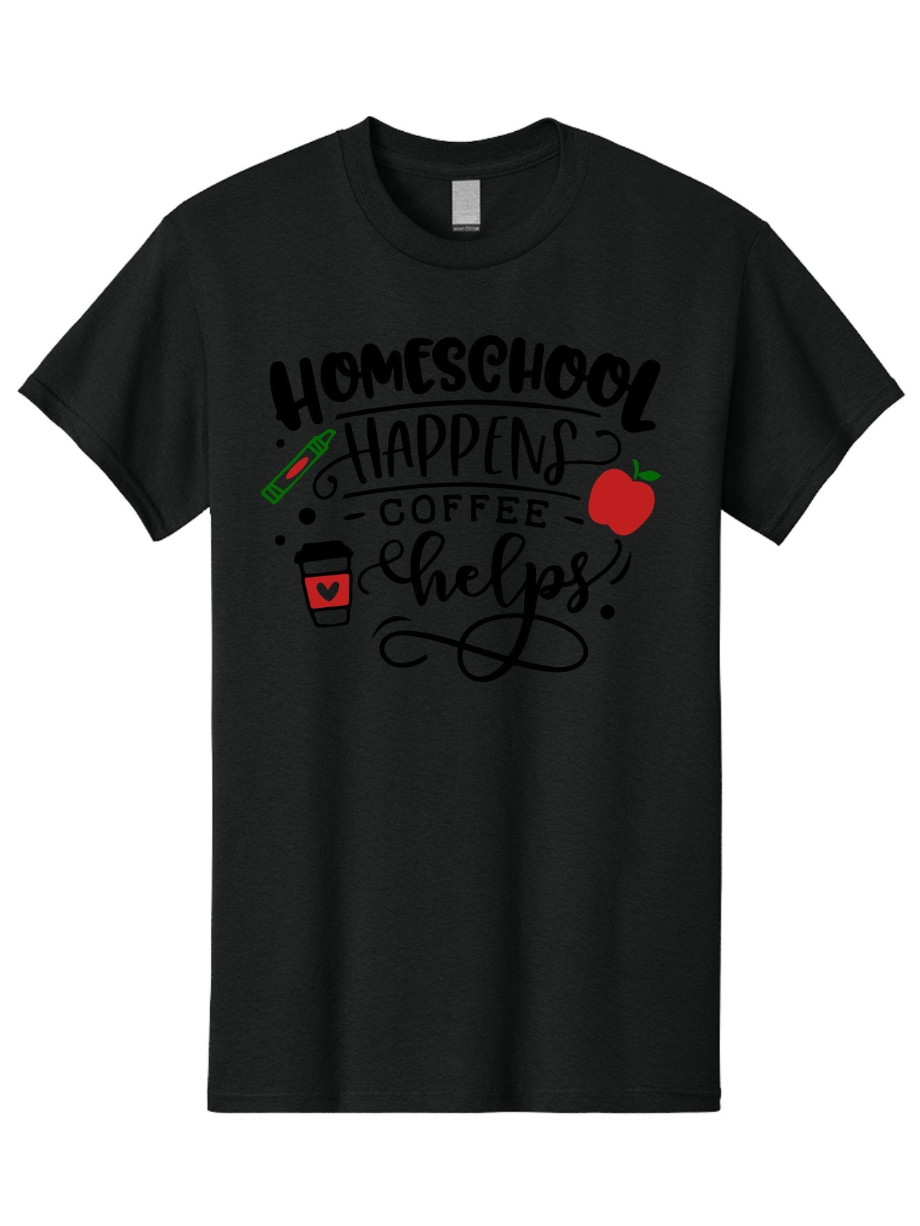 Homeschool-Happens-Coffee-Helps Men'S Graphic Tee, 100% Cotton, Comfortable Casual Summer Wear, Machine Washable, Homeschool, Coffee Lover, Homeschooling, Coffee Fuel, Education, Teaching, Learning, Coffee Break, Homeschool Mom, Funny Quote Aab341 10