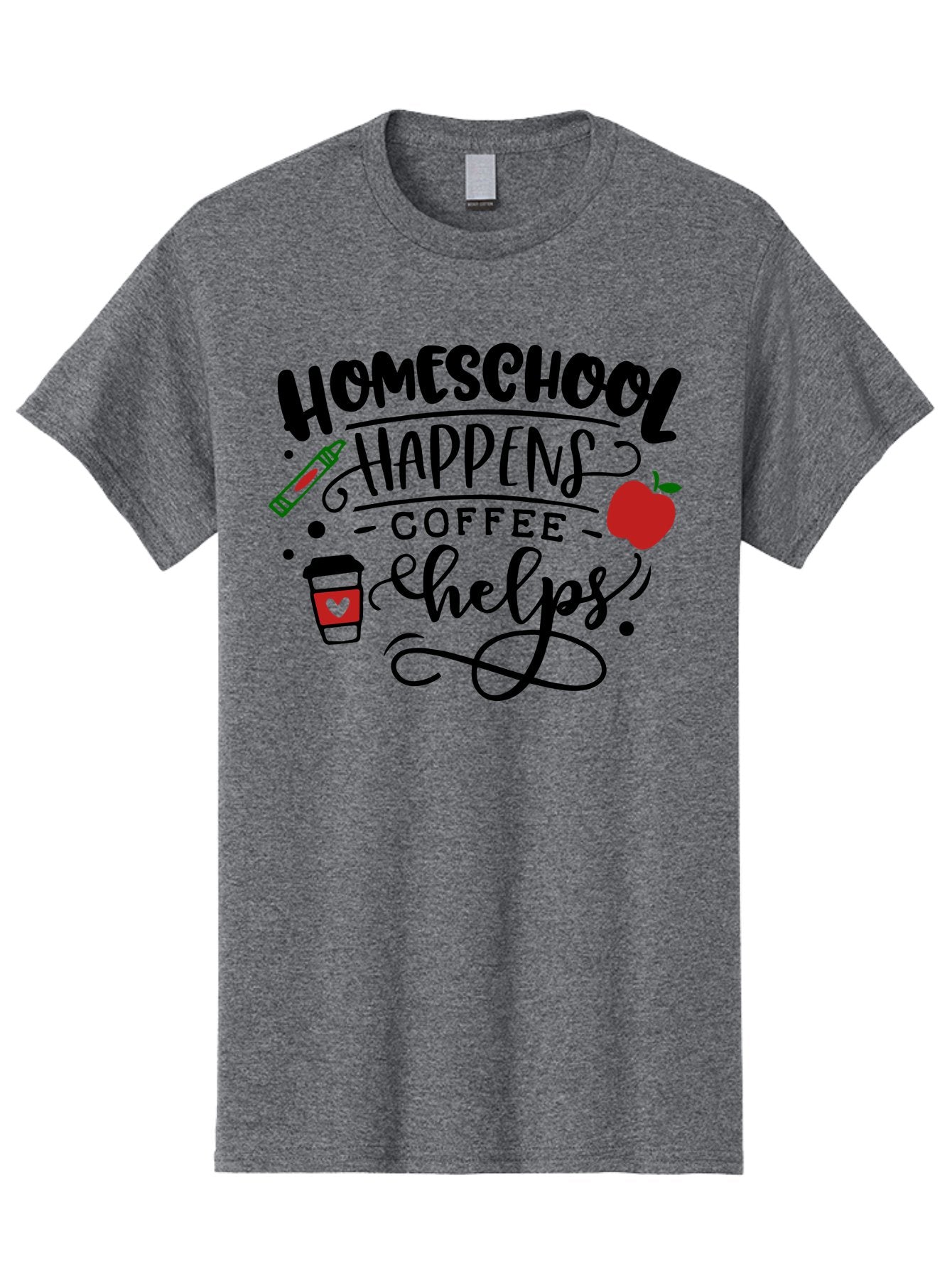 Homeschool-Happens-Coffee-Helps Men'S Graphic Tee, 100% Cotton, Comfortable Casual Summer Wear, Machine Washable, Homeschool, Coffee Lover, Homeschooling, Coffee Fuel, Education, Teaching, Learning, Coffee Break, Homeschool Mom, Funny Quote Aab341 14