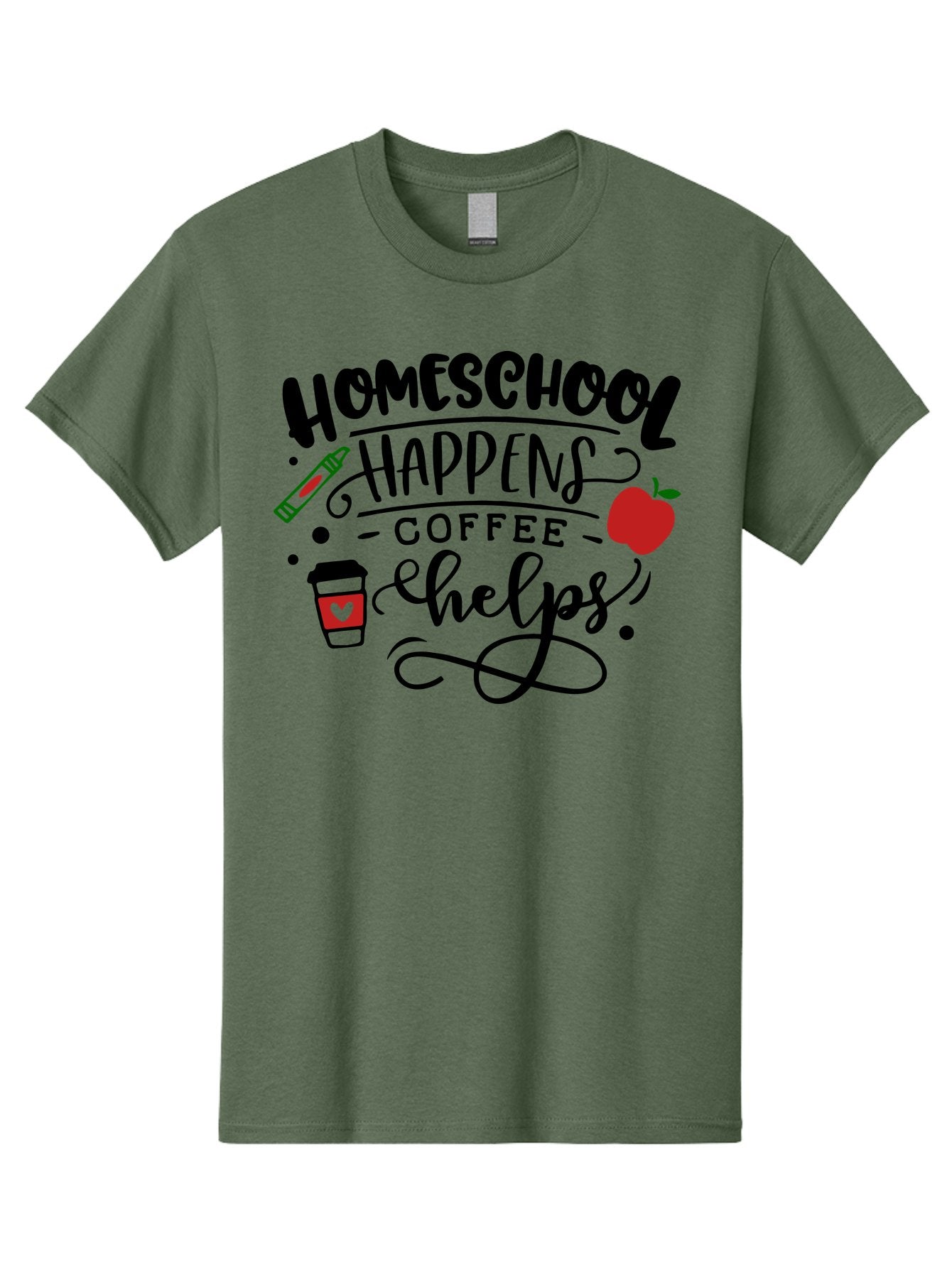 Homeschool-Happens-Coffee-Helps Men'S Graphic Tee, 100% Cotton, Comfortable Casual Summer Wear, Machine Washable, Homeschool, Coffee Lover, Homeschooling, Coffee Fuel, Education, Teaching, Learning, Coffee Break, Homeschool Mom, Funny Quote Aab341 13