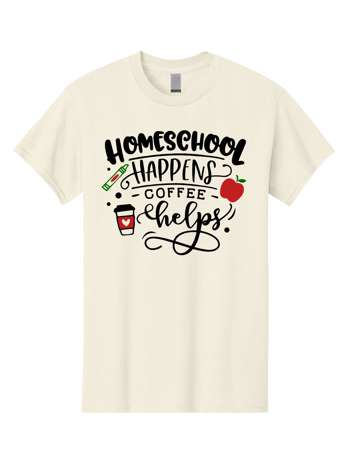 Homeschool-Happens-Coffee-Helps Men'S Graphic Tee, 100% Cotton, Comfortable Casual Summer Wear, Machine Washable, Homeschool, Coffee Lover, Homeschooling, Coffee Fuel, Education, Teaching, Learning, Coffee Break, Homeschool Mom, Funny Quote Aab341 12