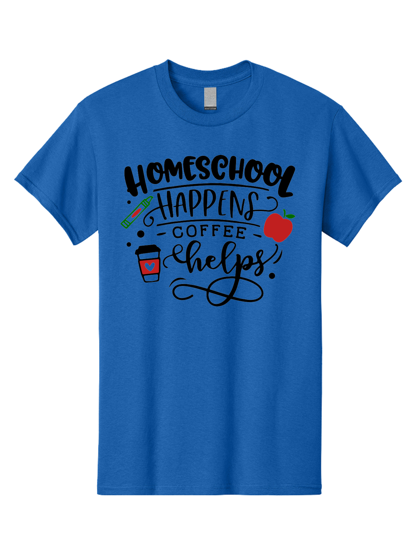 Homeschool-Happens-Coffee-Helps Men'S Graphic Tee, 100% Cotton, Comfortable Casual Summer Wear, Machine Washable, Homeschool, Coffee Lover, Homeschooling, Coffee Fuel, Education, Teaching, Learning, Coffee Break, Homeschool Mom, Funny Quote Aab341 17