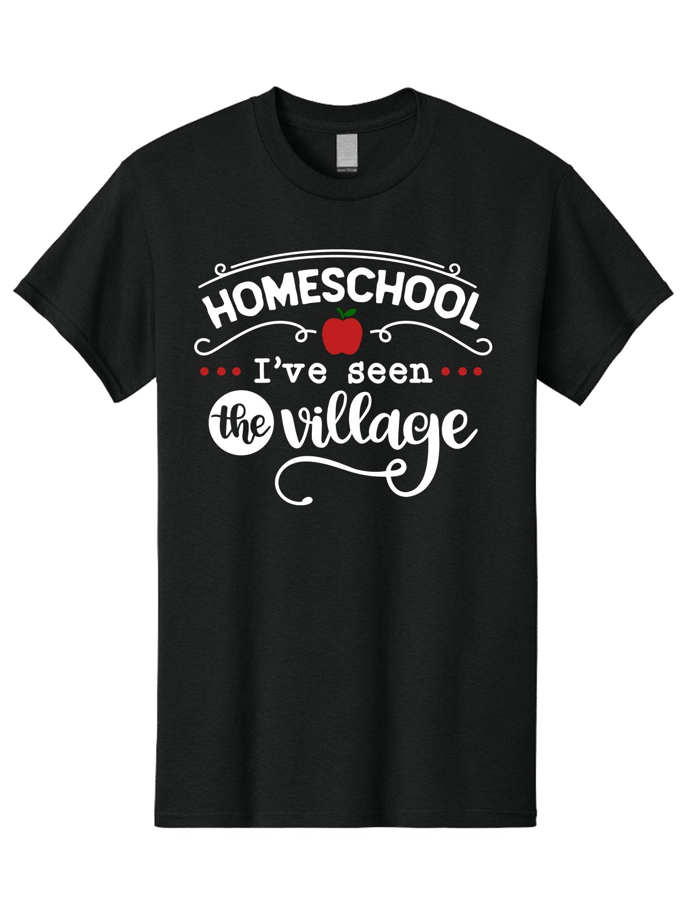 Homeschool-I-Ve-Seen-The-Village-2 Men'S Graphic Tee, 100% Cotton, Comfortable Casual Summer Wear, Machine Washable, Homeschool, Alternative Education, Village Community, Personalized Learning, Homeschooling Parents, Educational Freedom, Aab343
