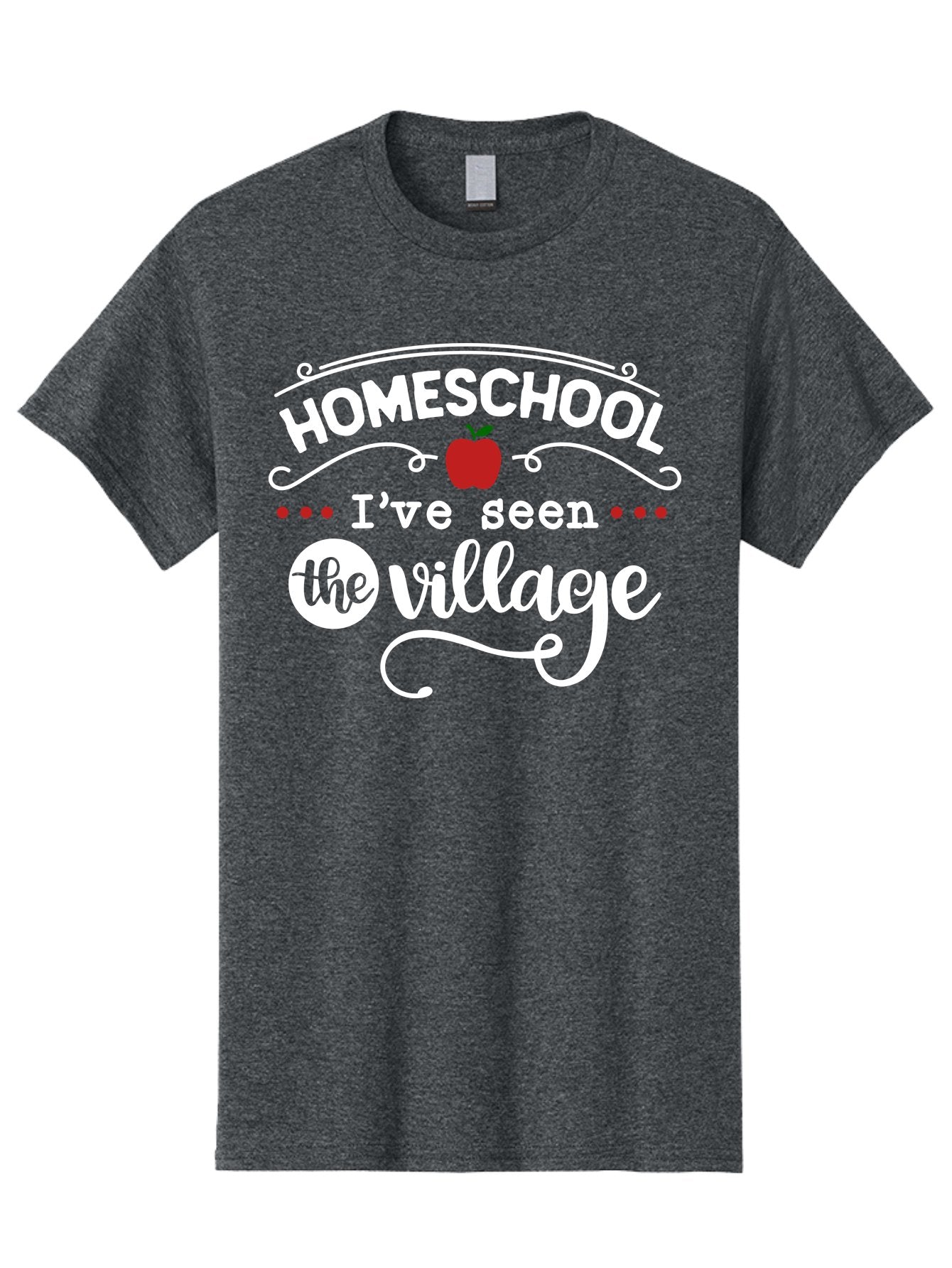 Homeschool-I-Ve-Seen-The-Village-2 Men'S Graphic Tee, 100% Cotton, Comfortable Casual Summer Wear, Machine Washable, Homeschool, Alternative Education, Village Community, Personalized Learning, Homeschooling Parents, Educational Freedom, Aab343