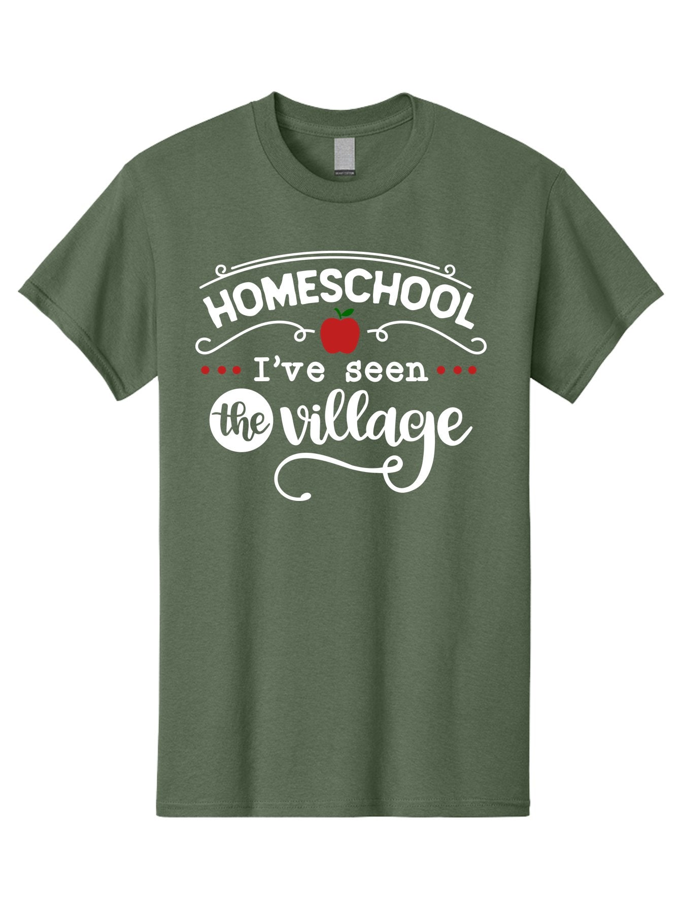 Homeschool-I-Ve-Seen-The-Village-2 Men'S Graphic Tee, 100% Cotton, Comfortable Casual Summer Wear, Machine Washable, Homeschool, Alternative Education, Village Community, Personalized Learning, Homeschooling Parents, Educational Freedom, Aab343 9