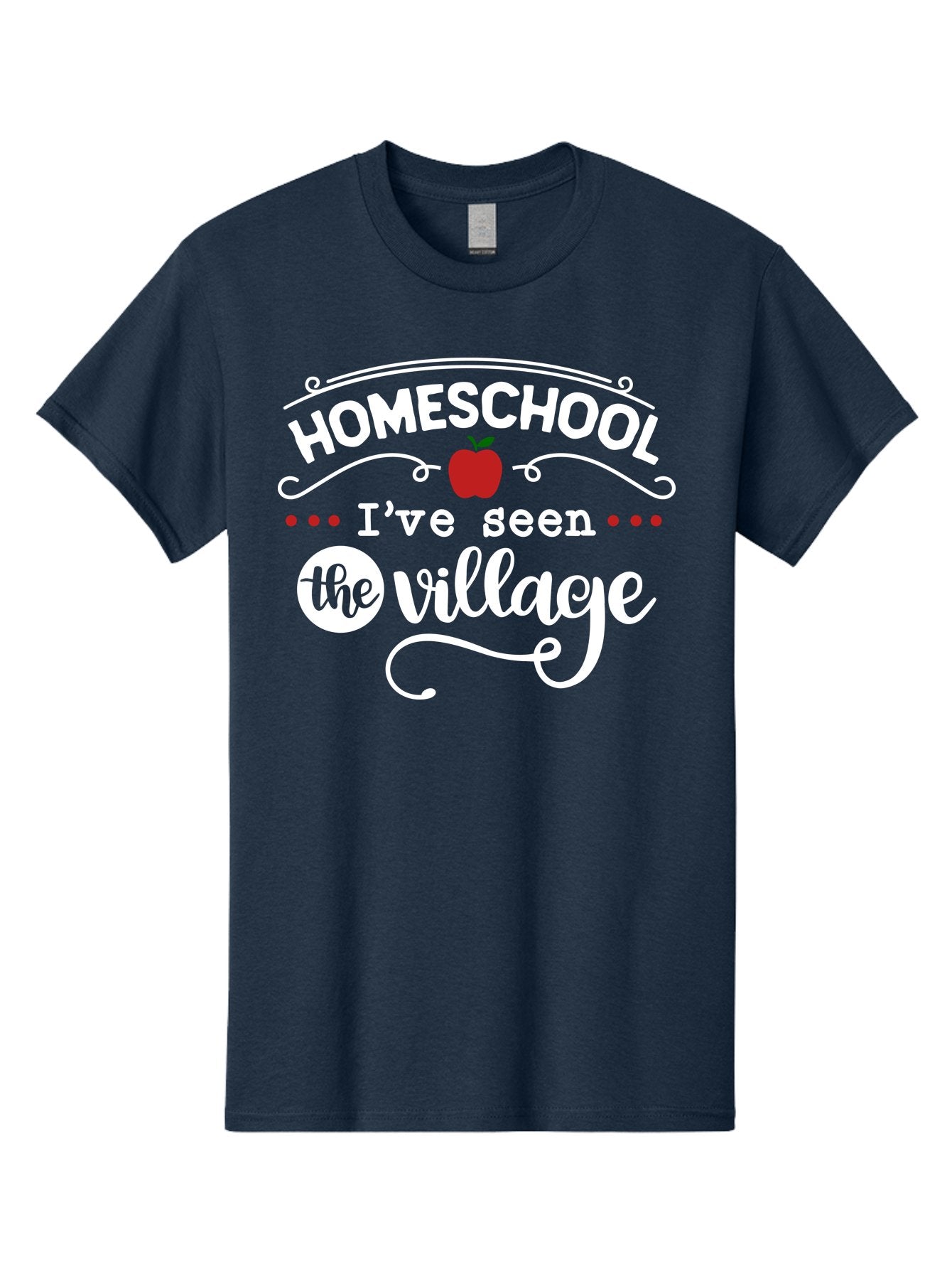 Homeschool-I-Ve-Seen-The-Village-2 Men'S Graphic Tee, 100% Cotton, Comfortable Casual Summer Wear, Machine Washable, Homeschool, Alternative Education, Village Community, Personalized Learning, Homeschooling Parents, Educational Freedom, Aab343 12
