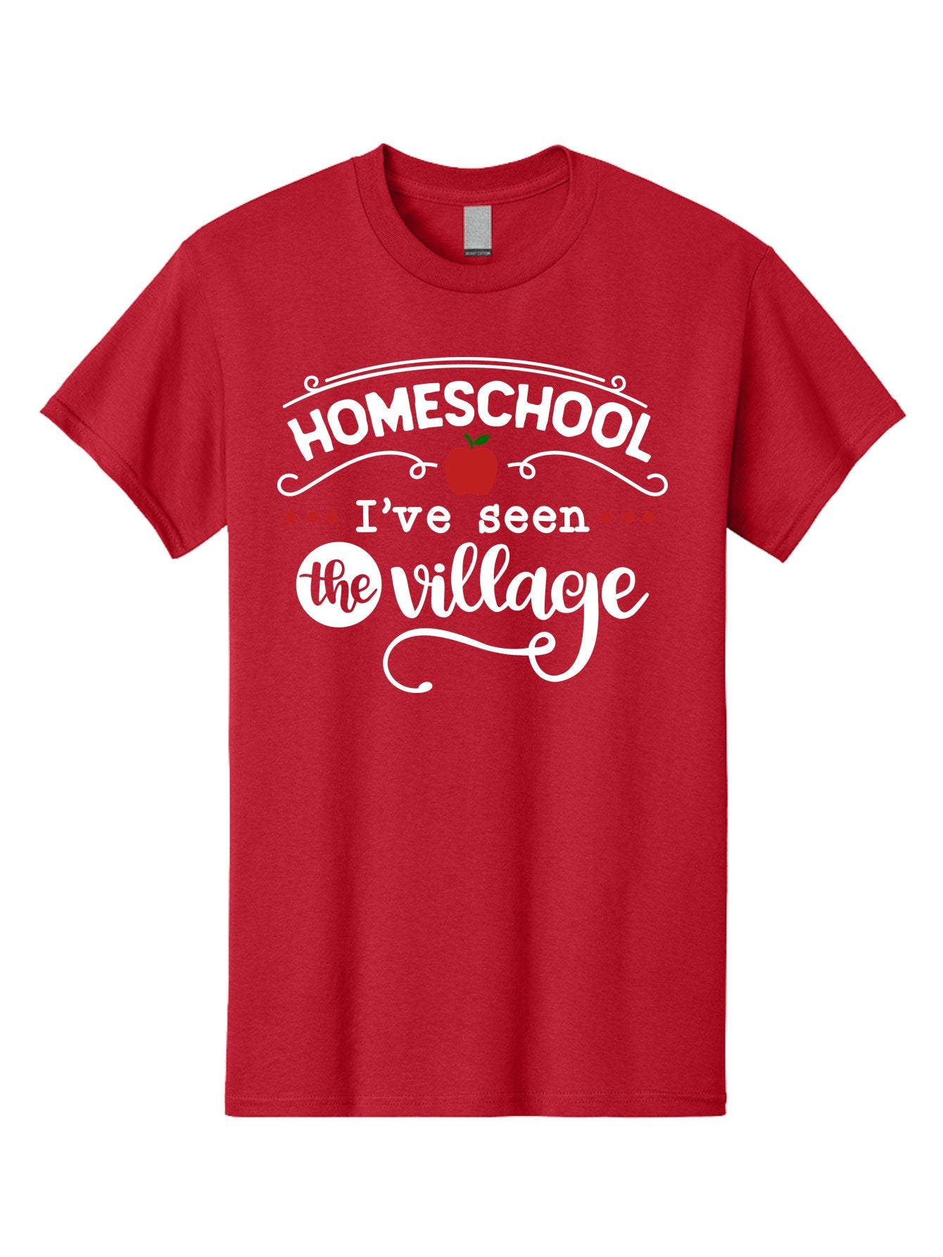Homeschool-I-Ve-Seen-The-Village-2 Men'S Graphic Tee, 100% Cotton, Comfortable Casual Summer Wear, Machine Washable, Homeschool, Alternative Education, Village Community, Personalized Learning, Homeschooling Parents, Educational Freedom, Aab343 5
