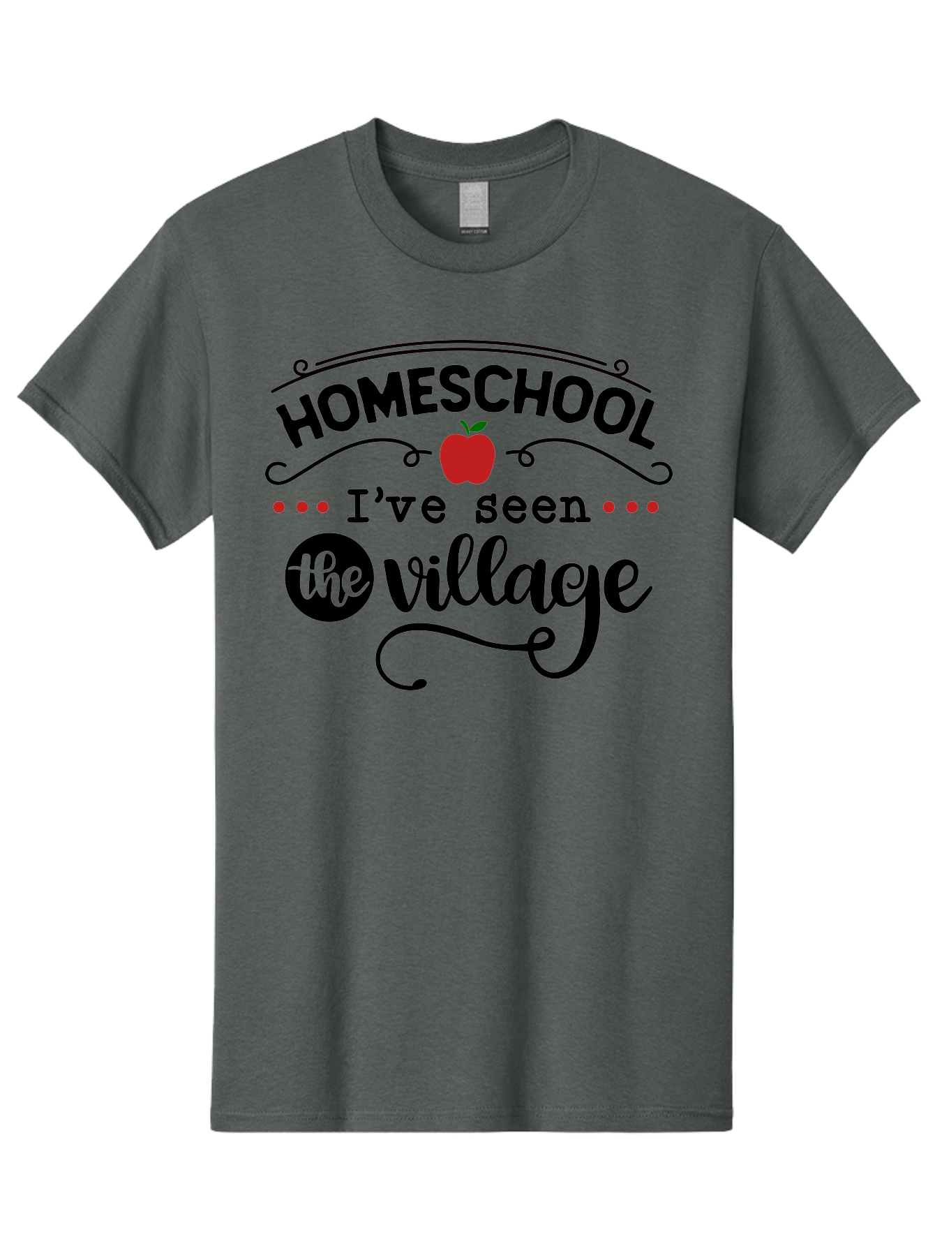 Homeschool-I-Ve-Seen-The-Village-3 Men'S Graphic Tee, 100% Cotton, Comfortable Casual Summer Wear, Machine Washable, Homeschool, Homeschooling, Village, Education, Learning, Parenting, Teaching, Homeschool Mom, Alternative Education, Aab344 5