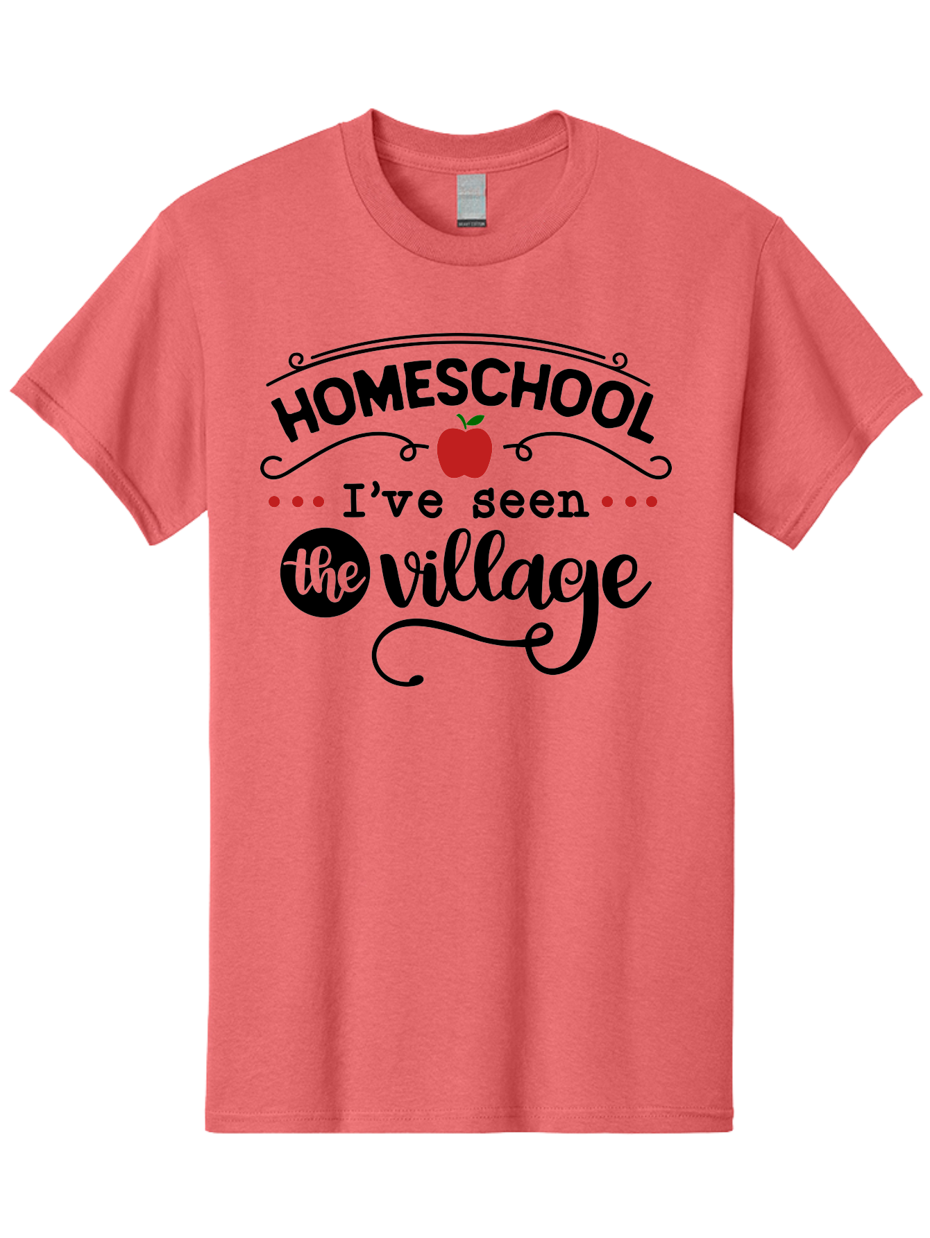 Homeschool-I-Ve-Seen-The-Village-3 Men'S Graphic Tee, 100% Cotton, Comfortable Casual Summer Wear, Machine Washable, Homeschool, Homeschooling, Village, Education, Learning, Parenting, Teaching, Homeschool Mom, Alternative Education, Aab344 3