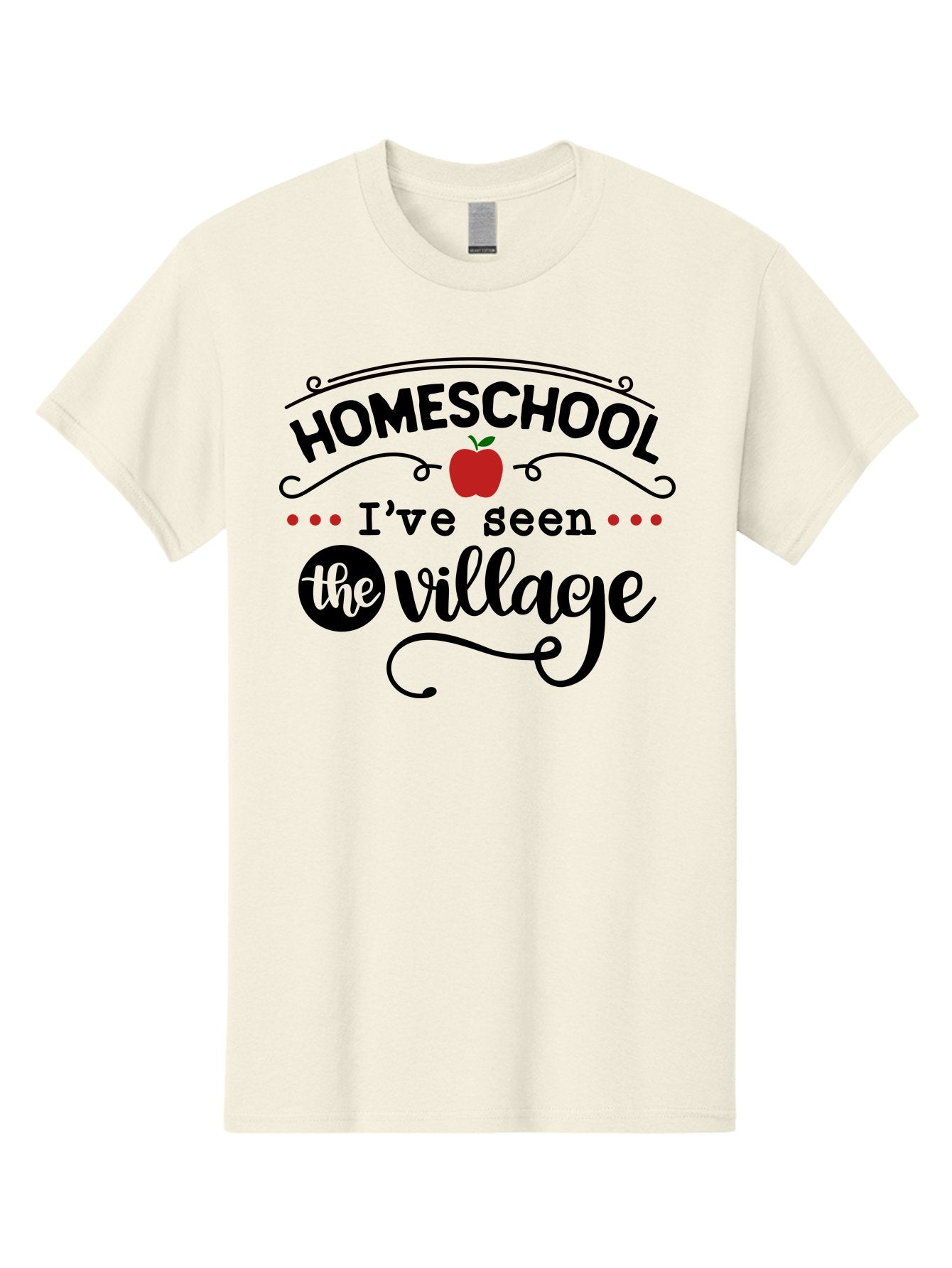 Homeschool-I-Ve-Seen-The-Village-3 Men'S Graphic Tee, 100% Cotton, Comfortable Casual Summer Wear, Machine Washable, Homeschool, Homeschooling, Village, Education, Learning, Parenting, Teaching, Homeschool Mom, Alternative Education, Aab344 7