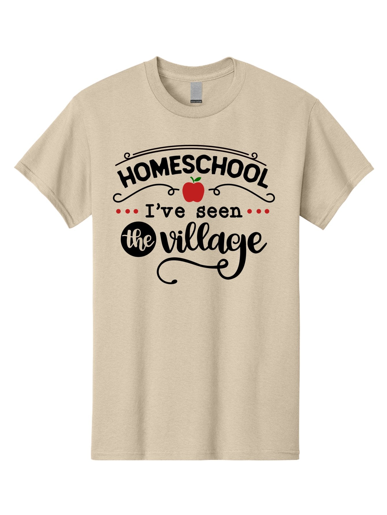 Homeschool-I-Ve-Seen-The-Village-3 Men'S Graphic Tee, 100% Cotton, Comfortable Casual Summer Wear, Machine Washable, Homeschool, Homeschooling, Village, Education, Learning, Parenting, Teaching, Homeschool Mom, Alternative Education, Aab344 5