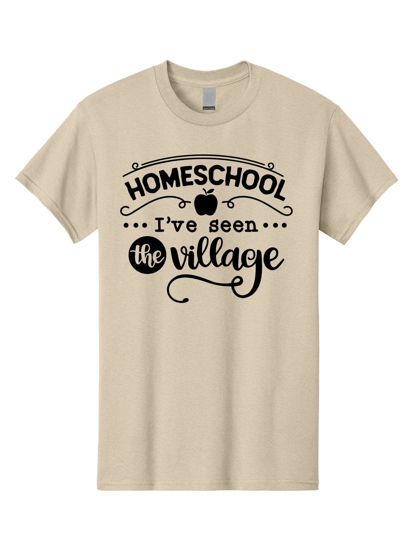 Homeschool-I-Ve-Seen-The-Village Men'S Graphic Tee, 100% Cotton, Comfortable Casual Summer Wear, Machine Washable, Homeschool Design, Funny Quote, Village Humor, Homeschooling Parents, Sarcastic T-Shirt, Apple Graphic, Inspirational Quote, Aab345 10