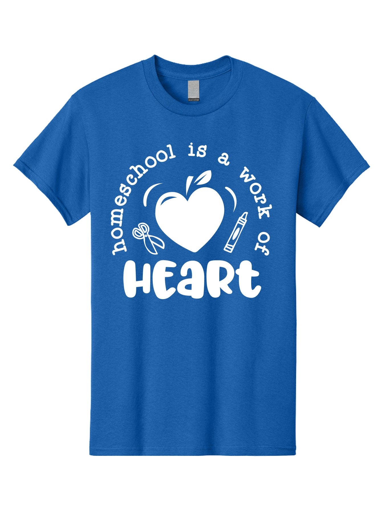 Homeschool-Is-A-Work-Of-Heart-4 Men'S Graphic Tee, 100% Cotton, Comfortable Casual Summer Wear, Machine Washable, Homeschooling Quote, Apple With Heart, Creative Education, Heartwarming Learning, Personalized Schooling, Aab349 10