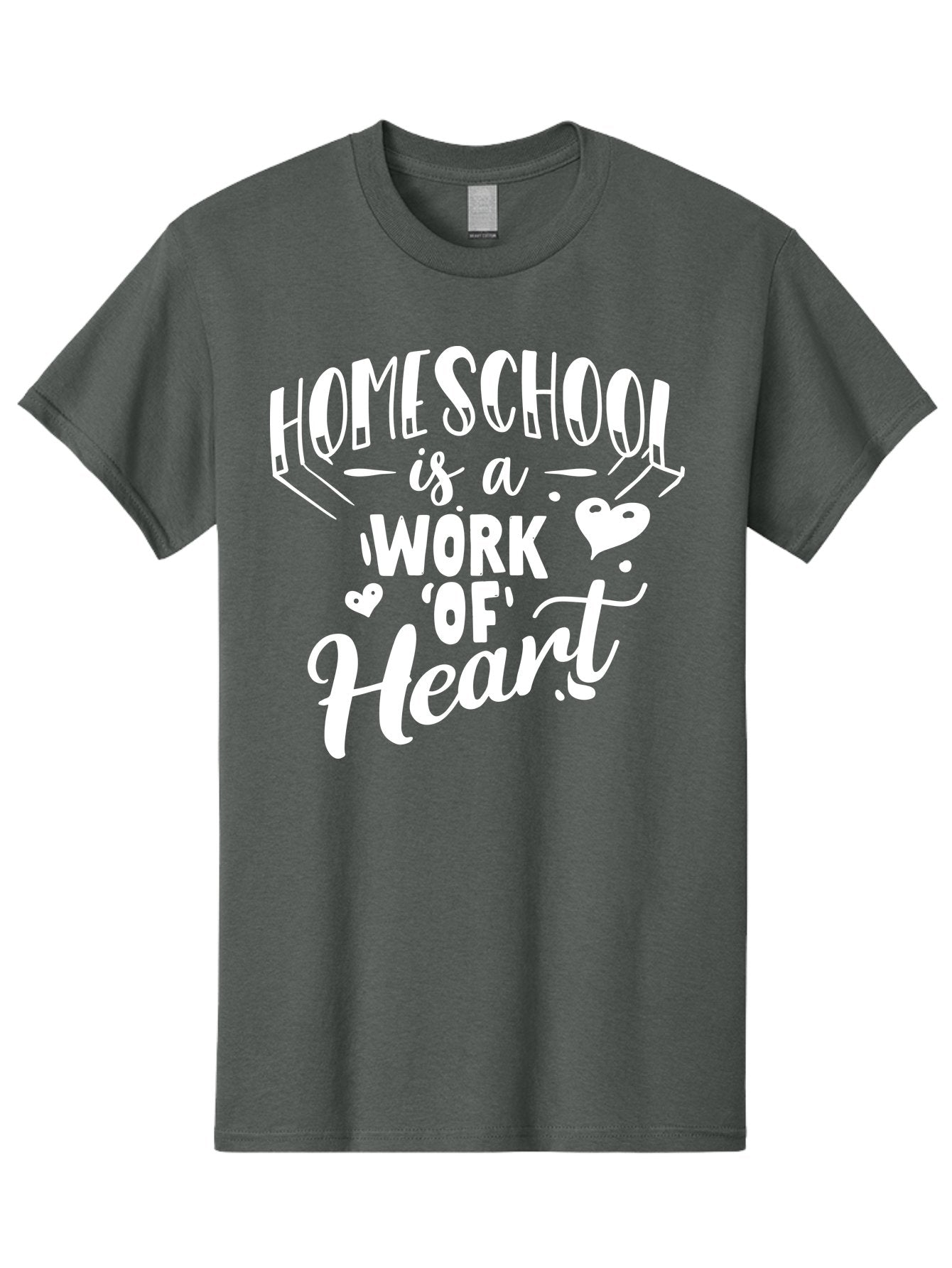 Homeschool-Is-A-Work-Of-Heart Men'S Graphic Tee, 100% Cotton, Comfortable Casual Summer Wear, Machine Washable, Homeschool, Work Of Heart, Education, Learning, Parenting, Homeschooling, Dedication, Love, Passion Aab350 8