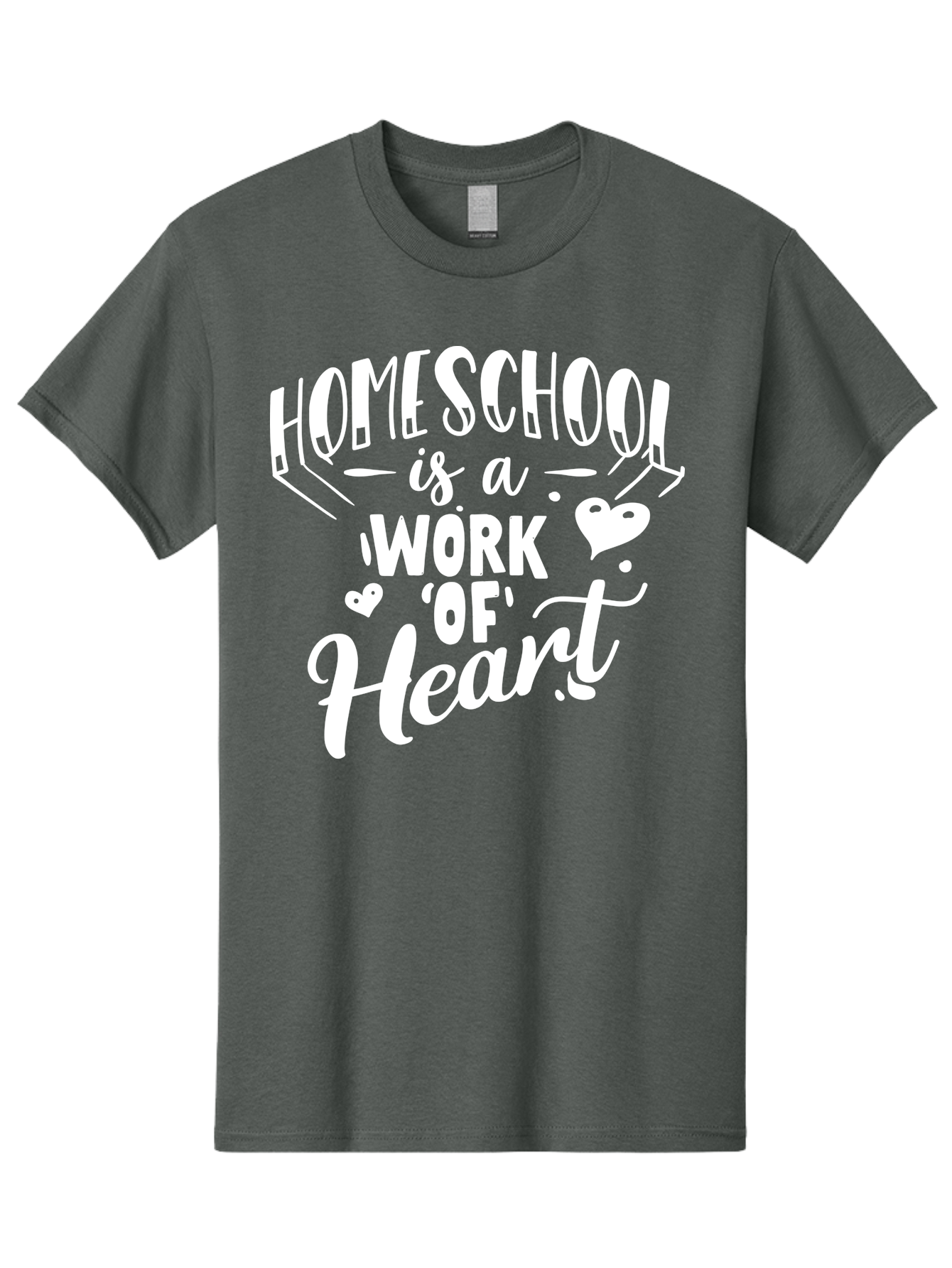 Homeschool-Is-A-Work-Of-Heart Men'S Graphic Tee, 100% Cotton, Comfortable Casual Summer Wear, Machine Washable, Homeschool, Work Of Heart, Education, Learning, Parenting, Homeschooling, Dedication, Love, Passion Aab350 11