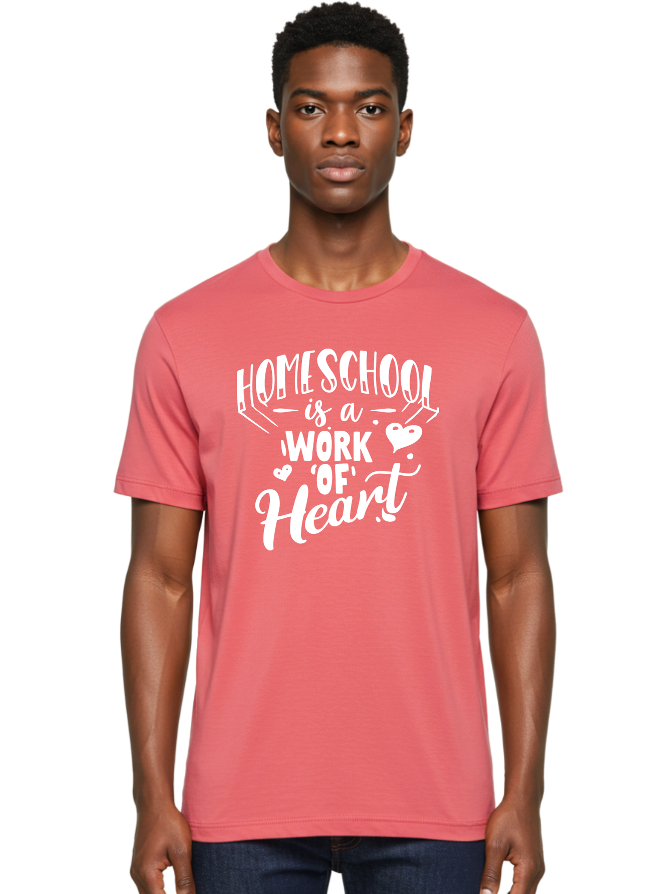 Homeschool-Is-A-Work-Of-Heart Men'S Graphic Tee, 100% Cotton, Comfortable Casual Summer Wear, Machine Washable, Homeschool, Work Of Heart, Education, Learning, Parenting, Homeschooling, Dedication, Love, Passion Aab350 28