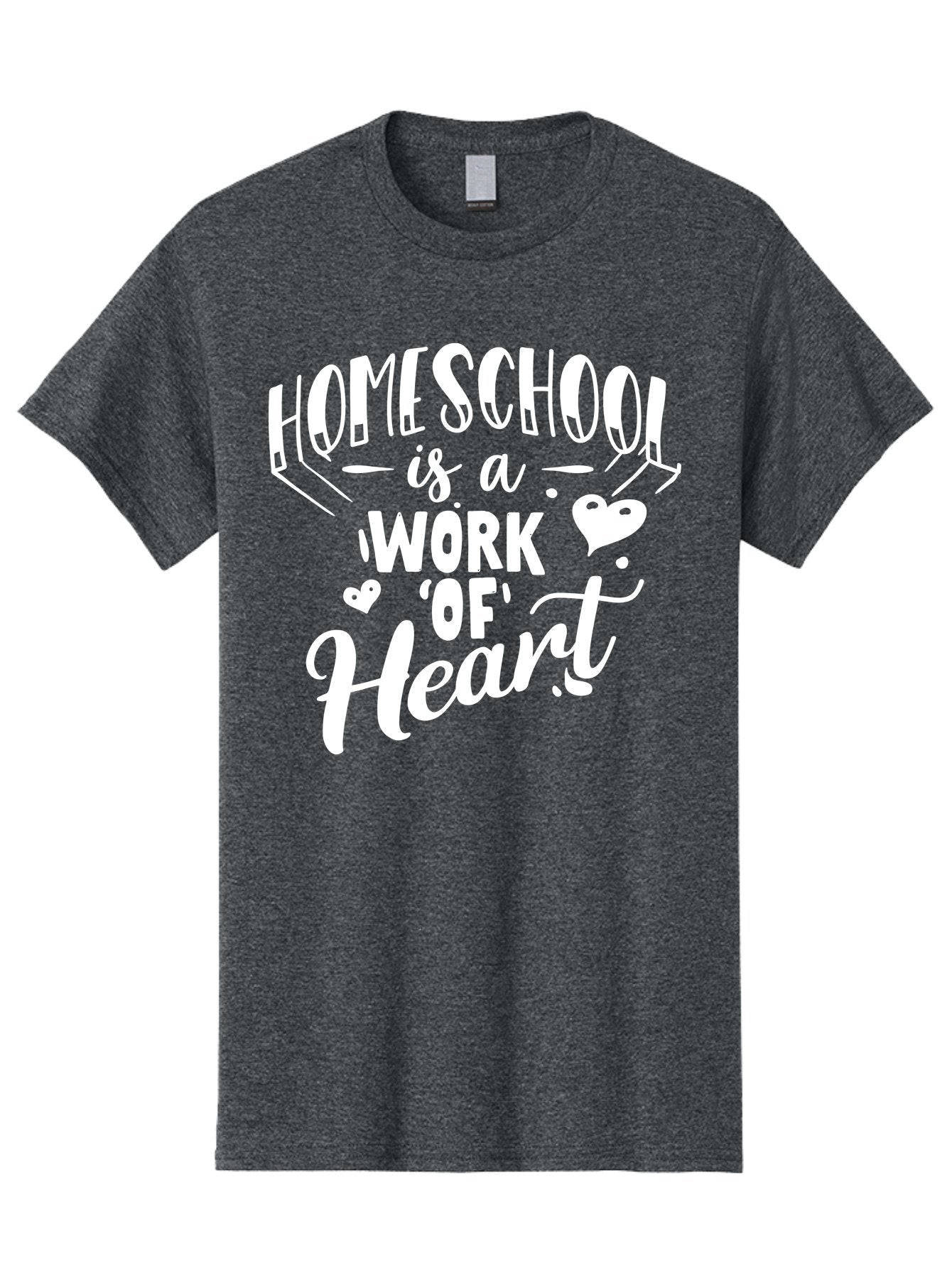 Homeschool-Is-A-Work-Of-Heart Men'S Graphic Tee, 100% Cotton, Comfortable Casual Summer Wear, Machine Washable, Homeschool, Work Of Heart, Education, Learning, Parenting, Homeschooling, Dedication, Love, Passion Aab350 9