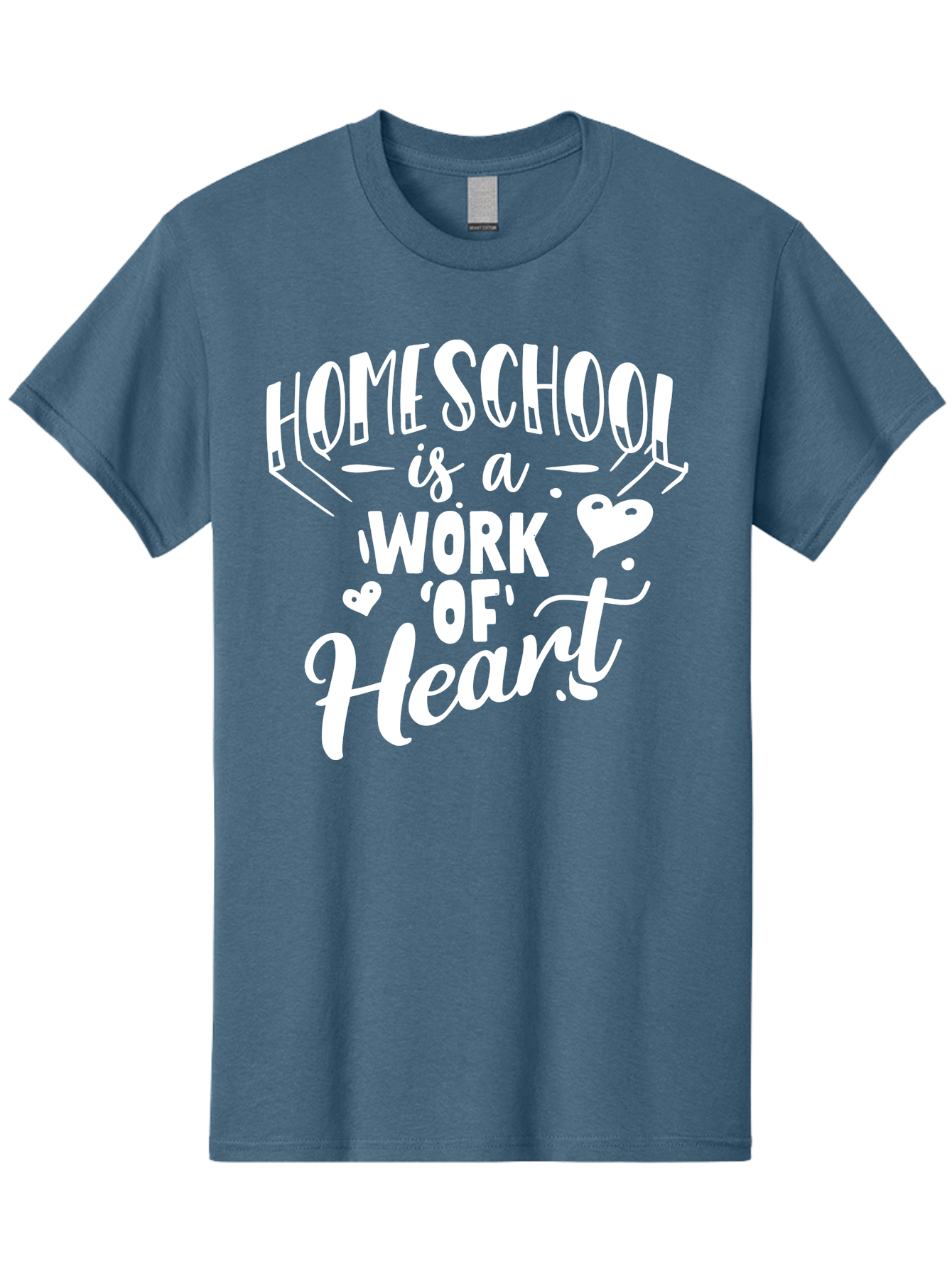 Homeschool-Is-A-Work-Of-Heart Men'S Graphic Tee, 100% Cotton, Comfortable Casual Summer Wear, Machine Washable, Homeschool, Work Of Heart, Education, Learning, Parenting, Homeschooling, Dedication, Love, Passion Aab350 5