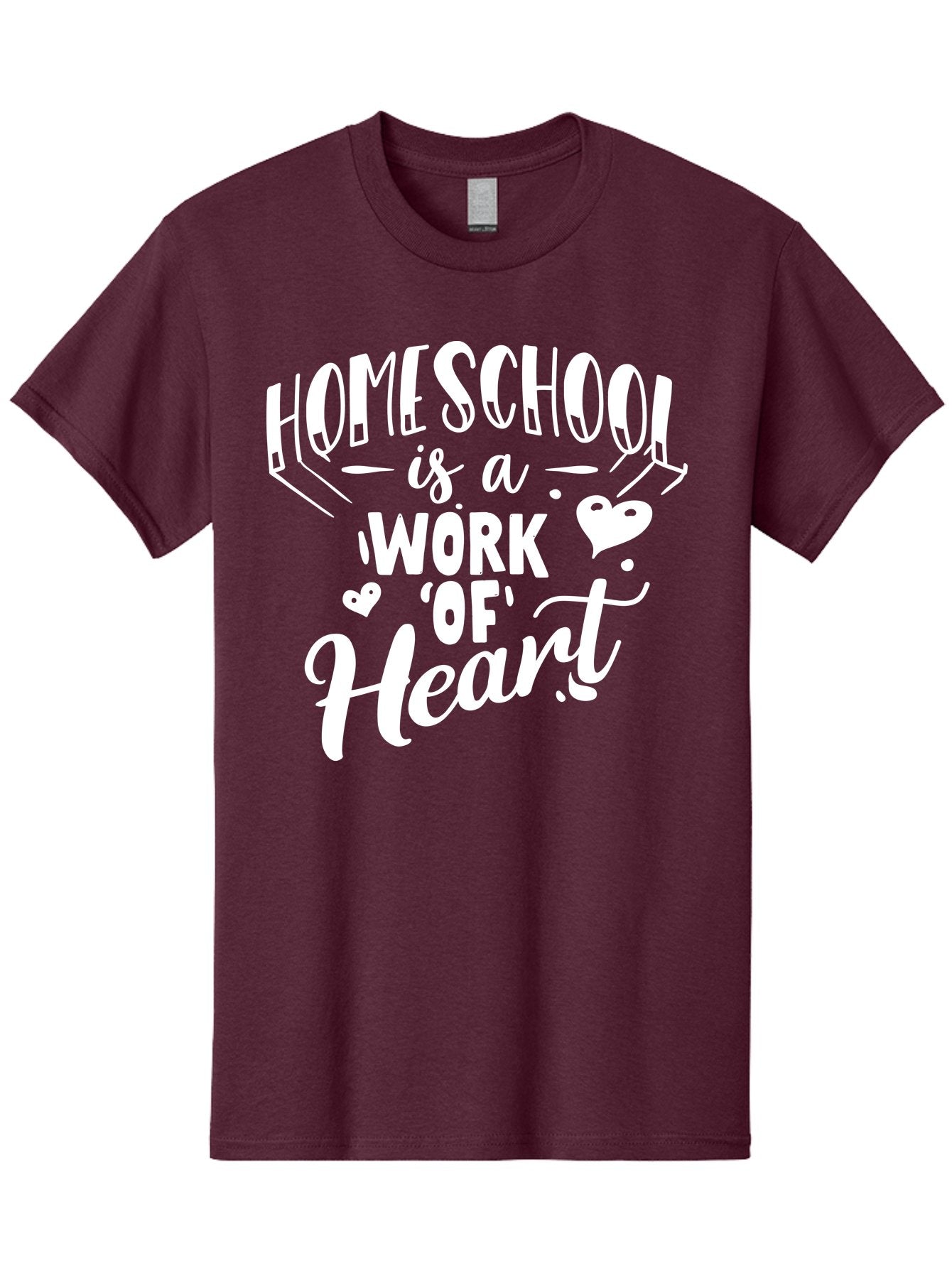 Homeschool-Is-A-Work-Of-Heart Men'S Graphic Tee, 100% Cotton, Comfortable Casual Summer Wear, Machine Washable, Homeschool, Work Of Heart, Education, Learning, Parenting, Homeschooling, Dedication, Love, Passion Aab350 7