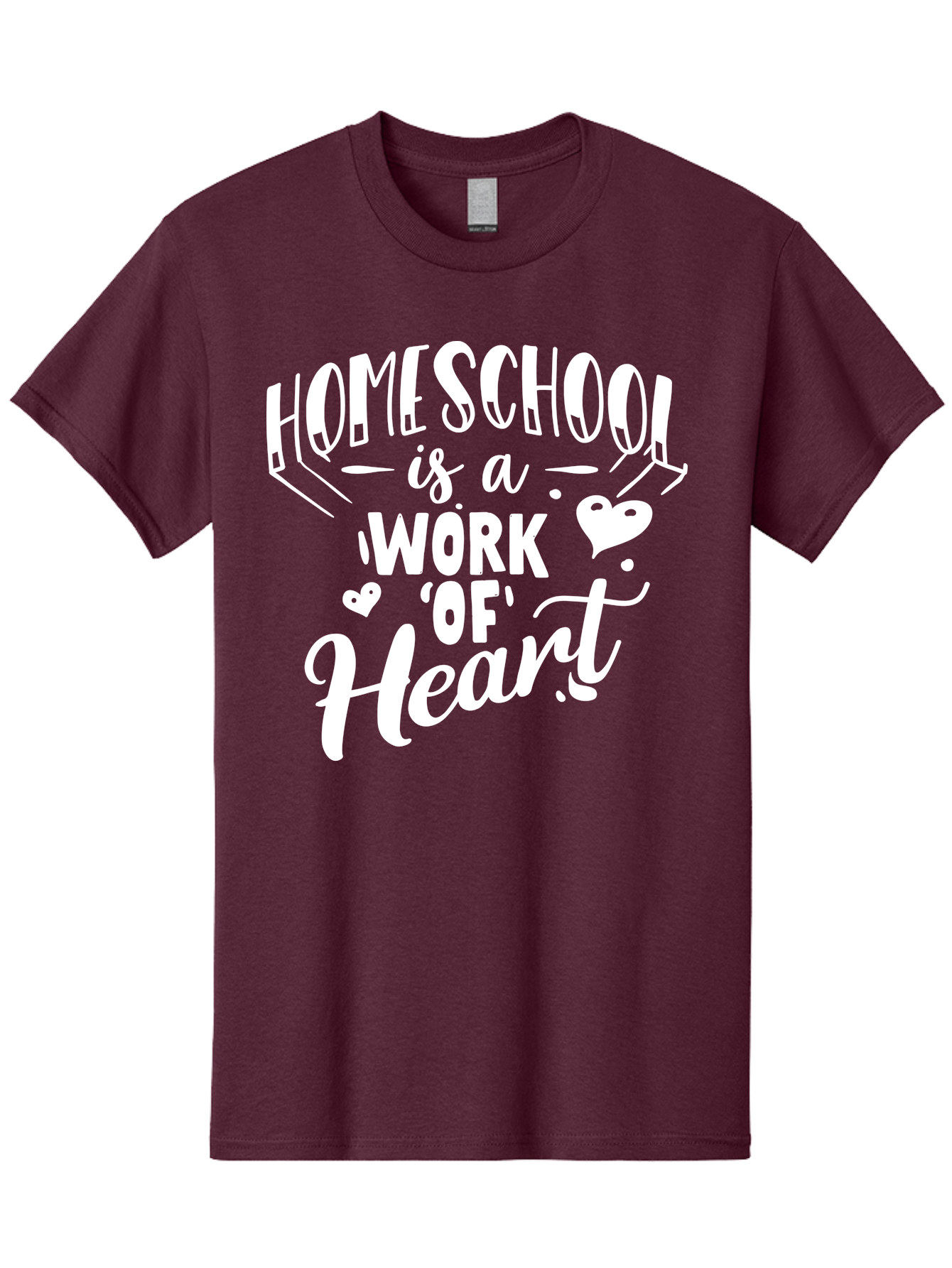 Homeschool-Is-A-Work-Of-Heart Men'S Graphic Tee, 100% Cotton, Comfortable Casual Summer Wear, Machine Washable, Homeschool, Work Of Heart, Education, Learning, Parenting, Homeschooling, Dedication, Love, Passion Aab350 25