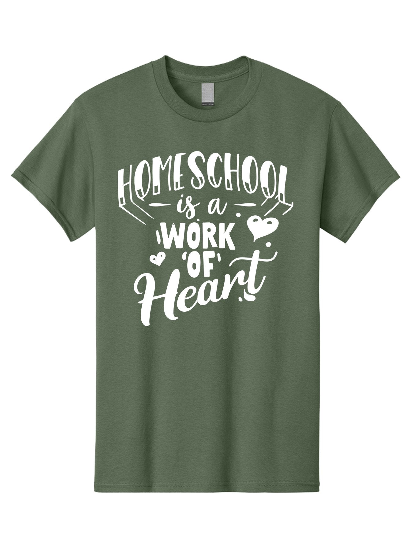 Homeschool-Is-A-Work-Of-Heart Men'S Graphic Tee, 100% Cotton, Comfortable Casual Summer Wear, Machine Washable, Homeschool, Work Of Heart, Education, Learning, Parenting, Homeschooling, Dedication, Love, Passion Aab350 11