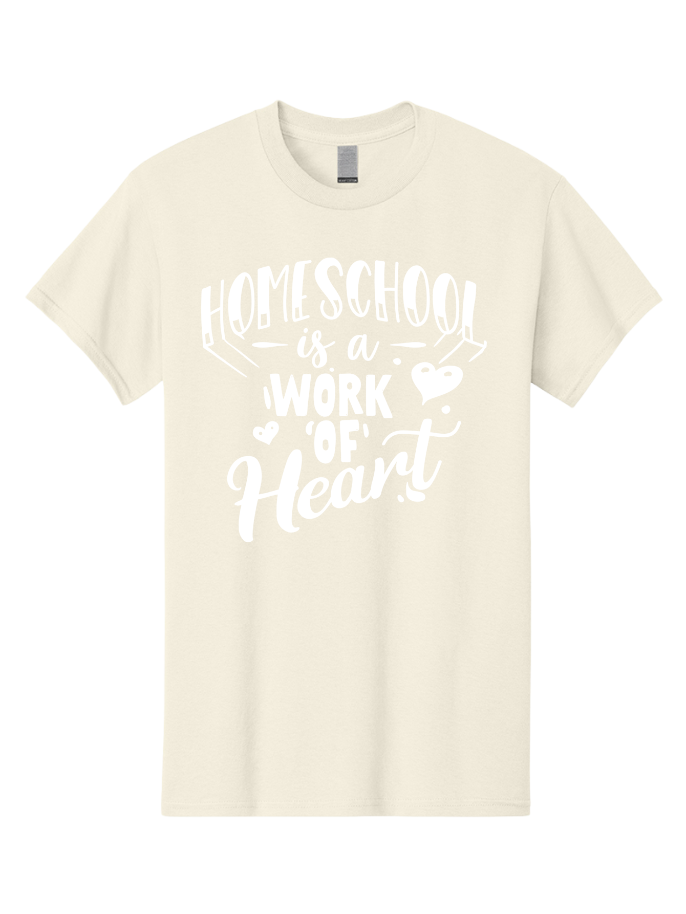 Homeschool-Is-A-Work-Of-Heart Men'S Graphic Tee, 100% Cotton, Comfortable Casual Summer Wear, Machine Washable, Homeschool, Work Of Heart, Education, Learning, Parenting, Homeschooling, Dedication, Love, Passion Aab350 3