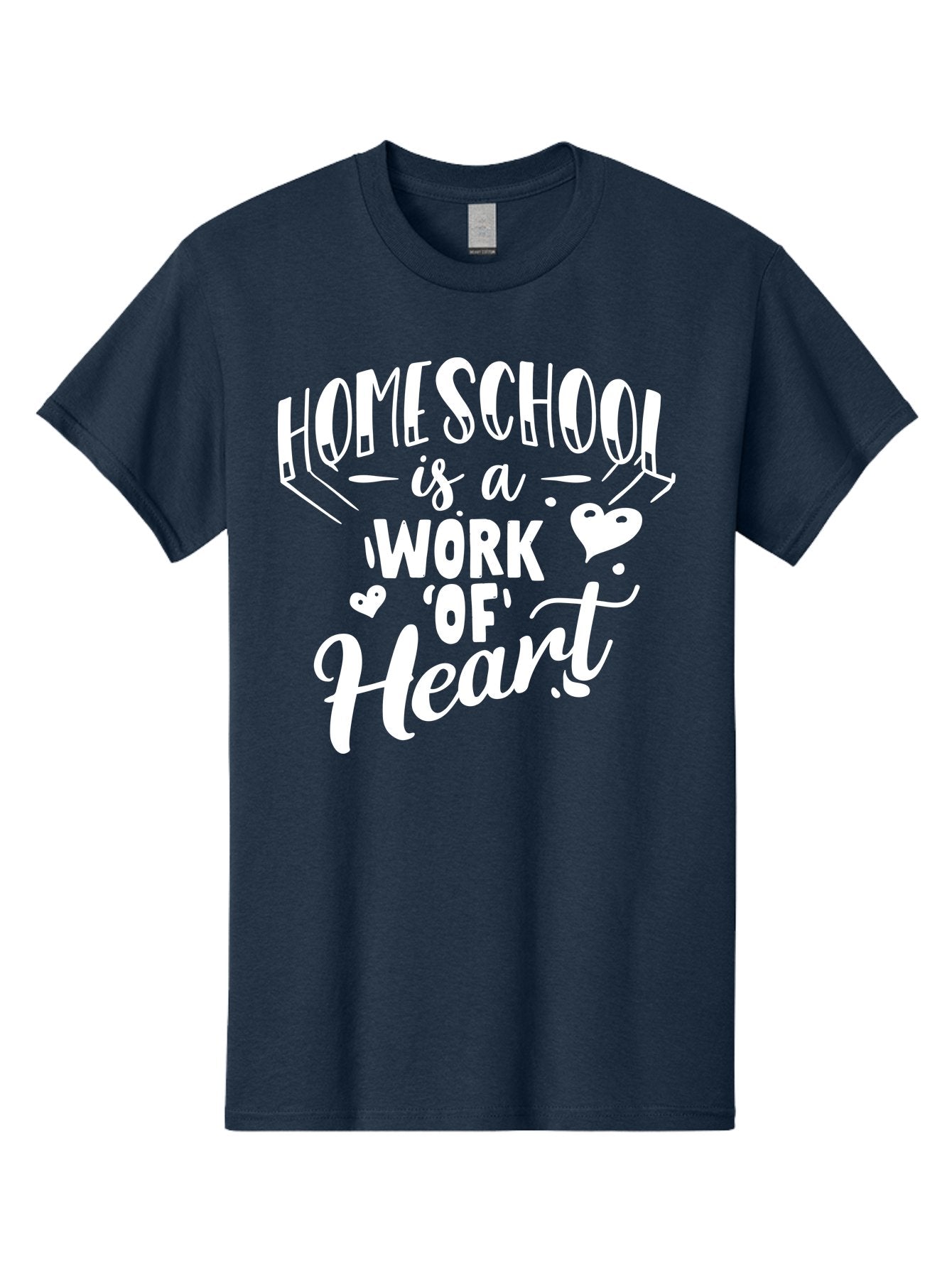 Homeschool-Is-A-Work-Of-Heart Men'S Graphic Tee, 100% Cotton, Comfortable Casual Summer Wear, Machine Washable, Homeschool, Work Of Heart, Education, Learning, Parenting, Homeschooling, Dedication, Love, Passion Aab350 5