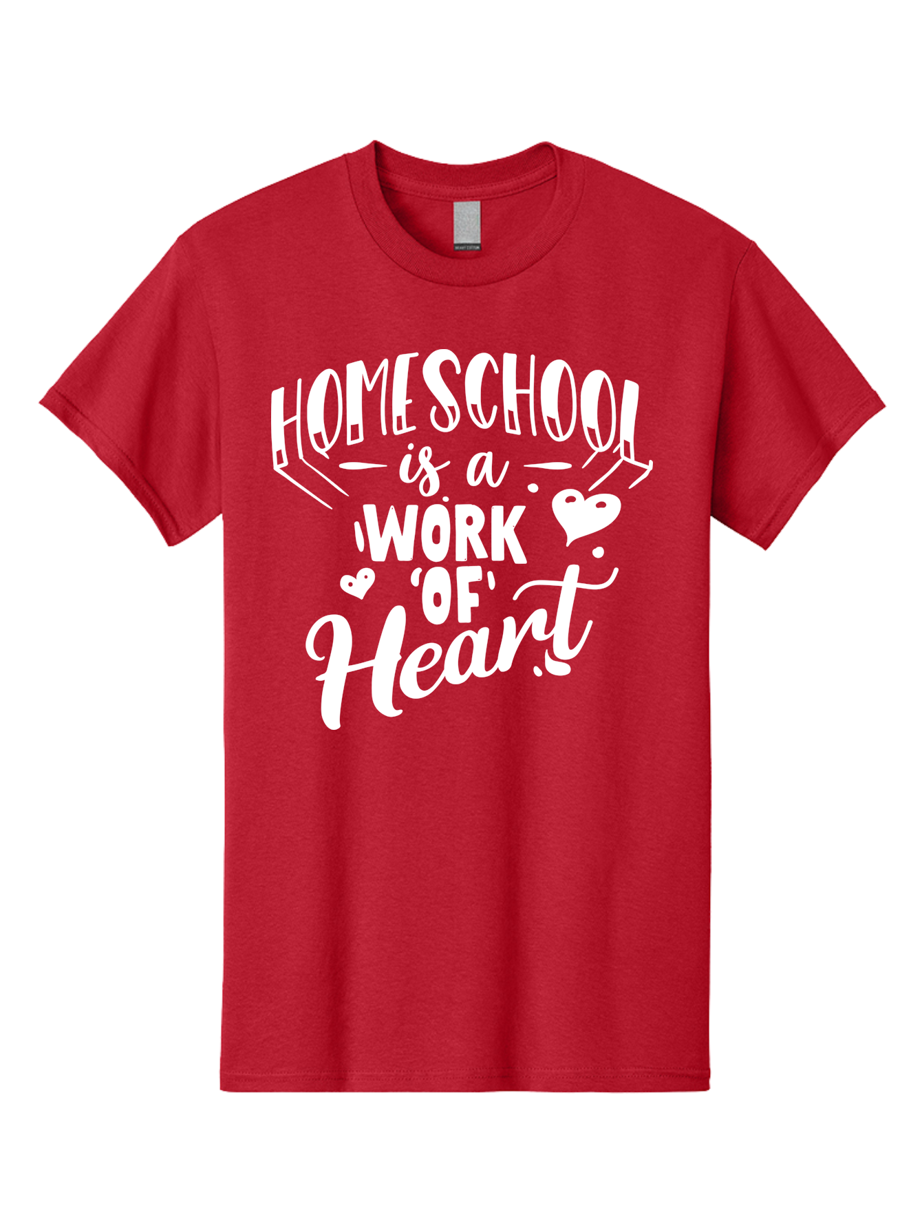 Homeschool-Is-A-Work-Of-Heart Men'S Graphic Tee, 100% Cotton, Comfortable Casual Summer Wear, Machine Washable, Homeschool, Work Of Heart, Education, Learning, Parenting, Homeschooling, Dedication, Love, Passion Aab350 21