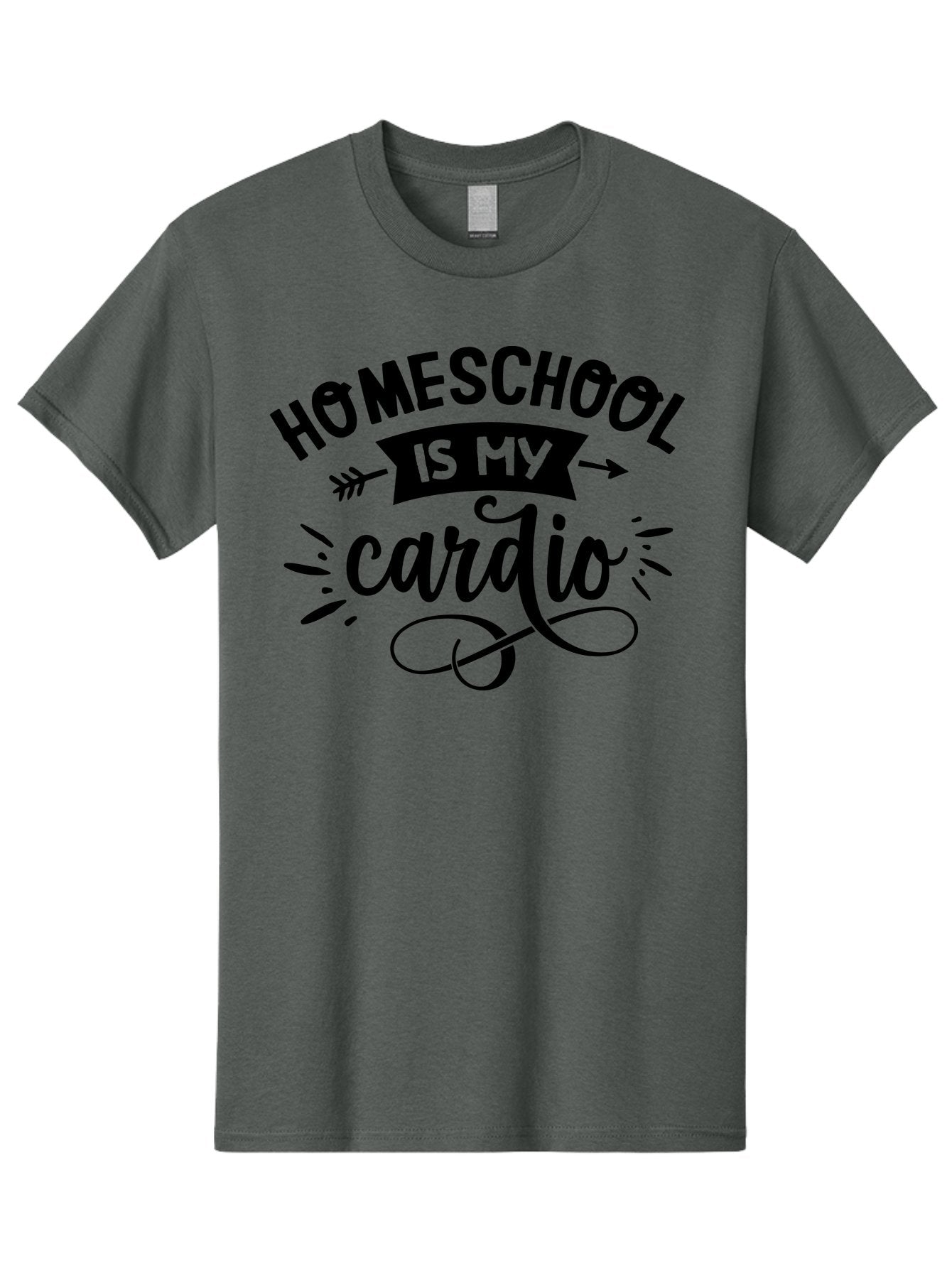 Homeschool-Is-My-Cardio-1 Men'S Graphic Tee, 100% Cotton, Comfortable Casual Summer Wear, Machine Washable, Homeschool, Cardio Workout, Motivational Quote, Fitness Inspiration, Humorous Saying, Parenting Humor, Educational Quotes Aab351 12