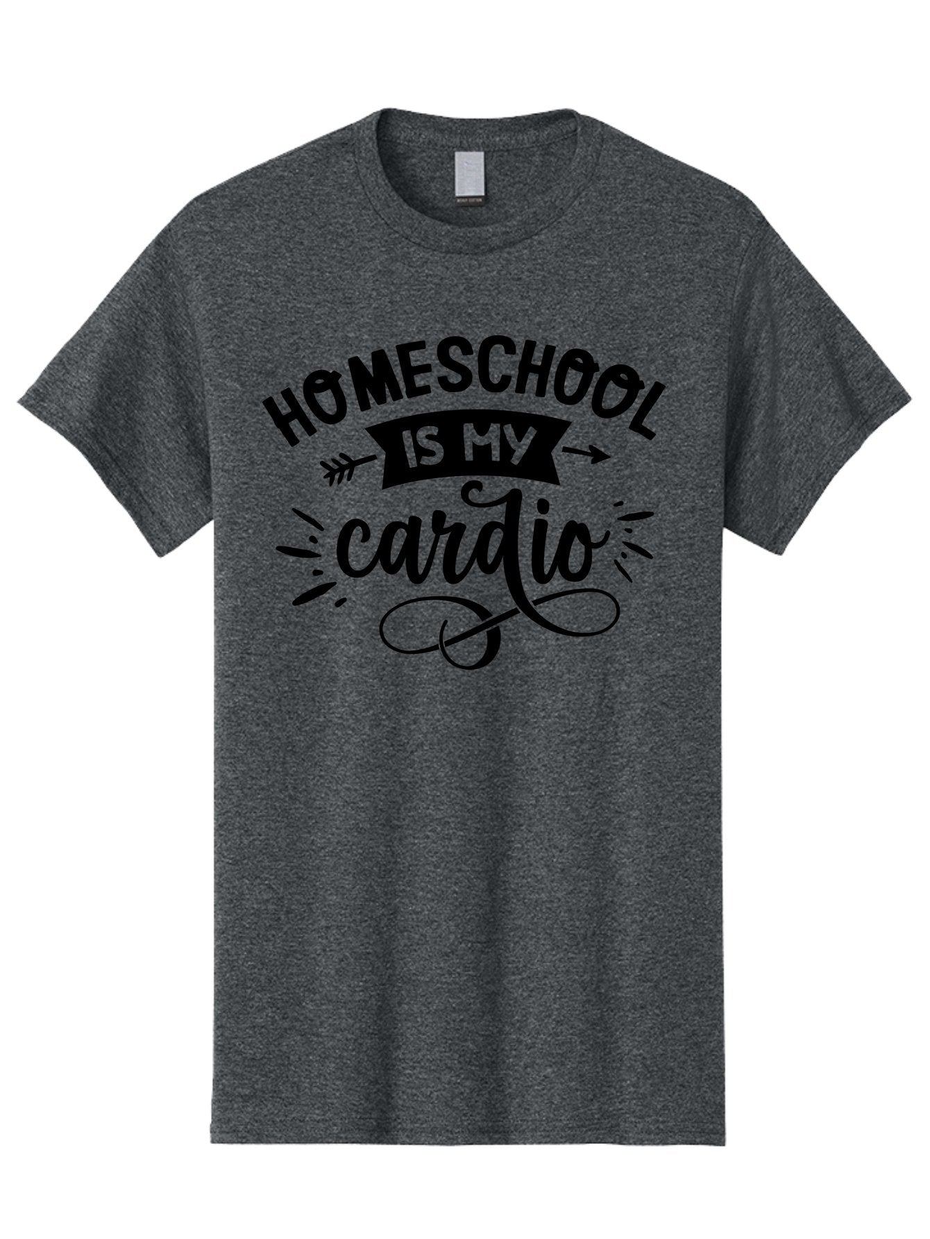 Homeschool-Is-My-Cardio-1 Men'S Graphic Tee, 100% Cotton, Comfortable Casual Summer Wear, Machine Washable, Homeschool, Cardio Workout, Motivational Quote, Fitness Inspiration, Humorous Saying, Parenting Humor, Educational Quotes Aab351 9